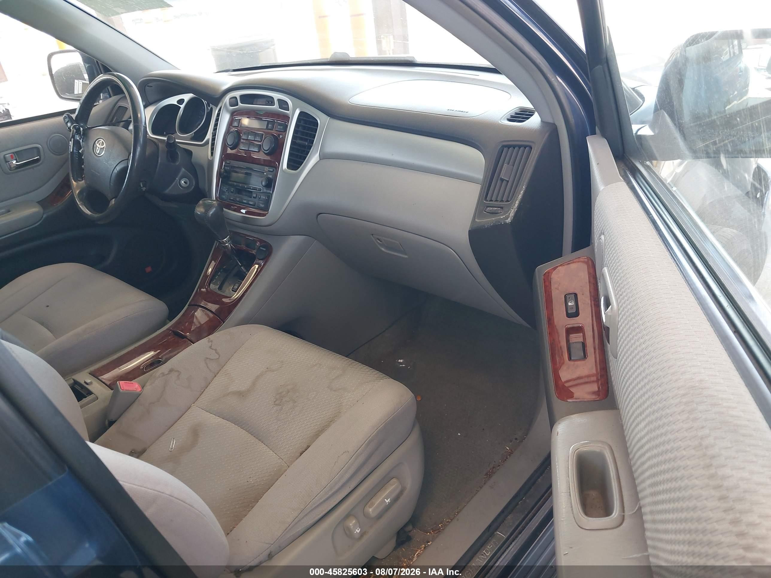 2004 Toyota Highlander Limited V6 Blue vin: JTEEP21A340064281