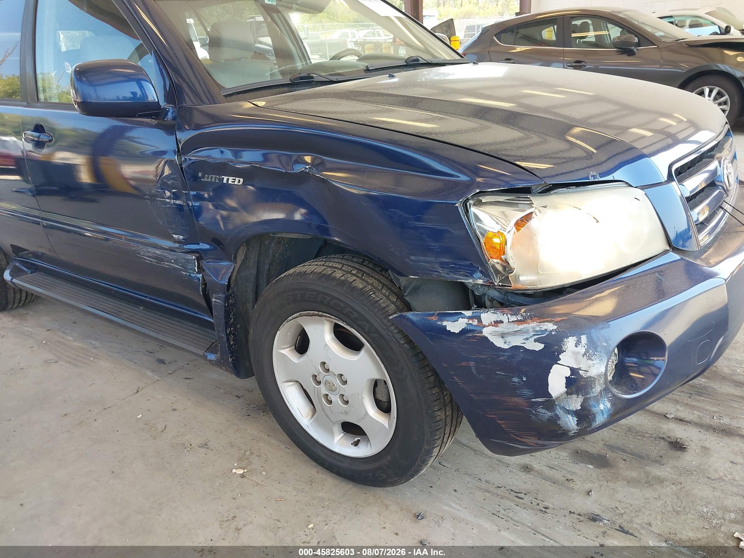 2004 Toyota Highlander Limited V6 Blue vin: JTEEP21A340064281