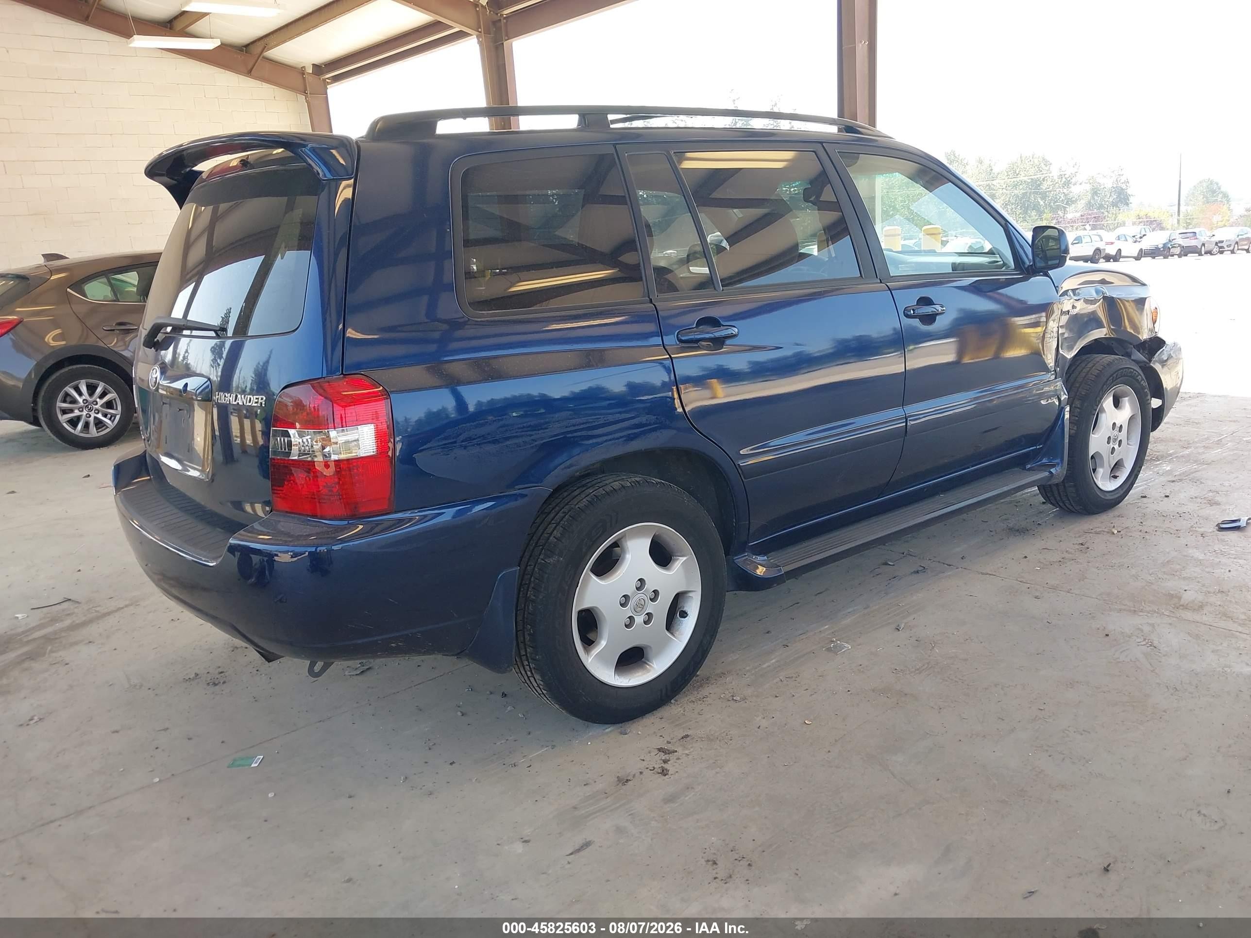 2004 Toyota Highlander Limited V6 Blue vin: JTEEP21A340064281