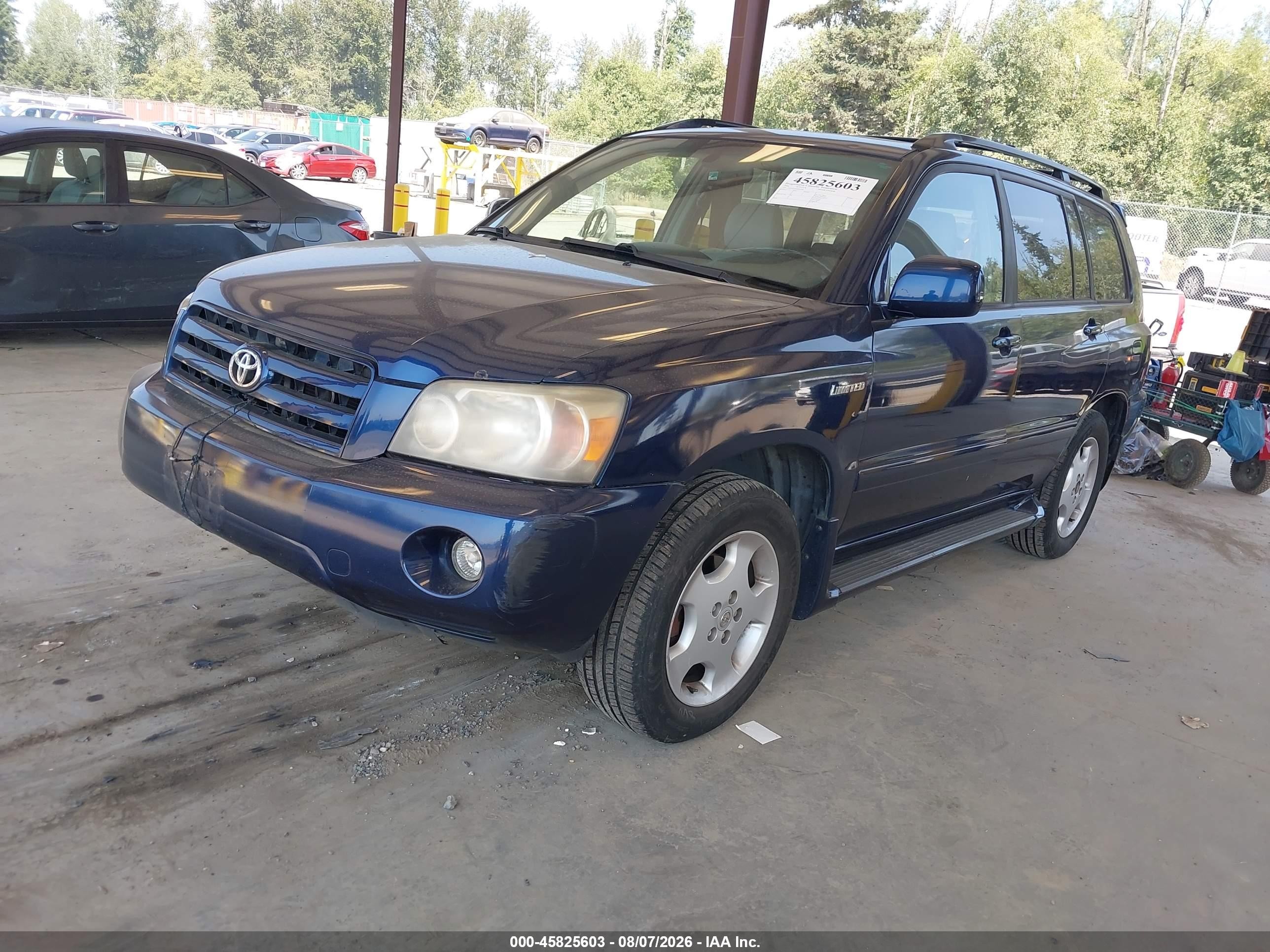 2004 Toyota Highlander Limited V6 Blue vin: JTEEP21A340064281