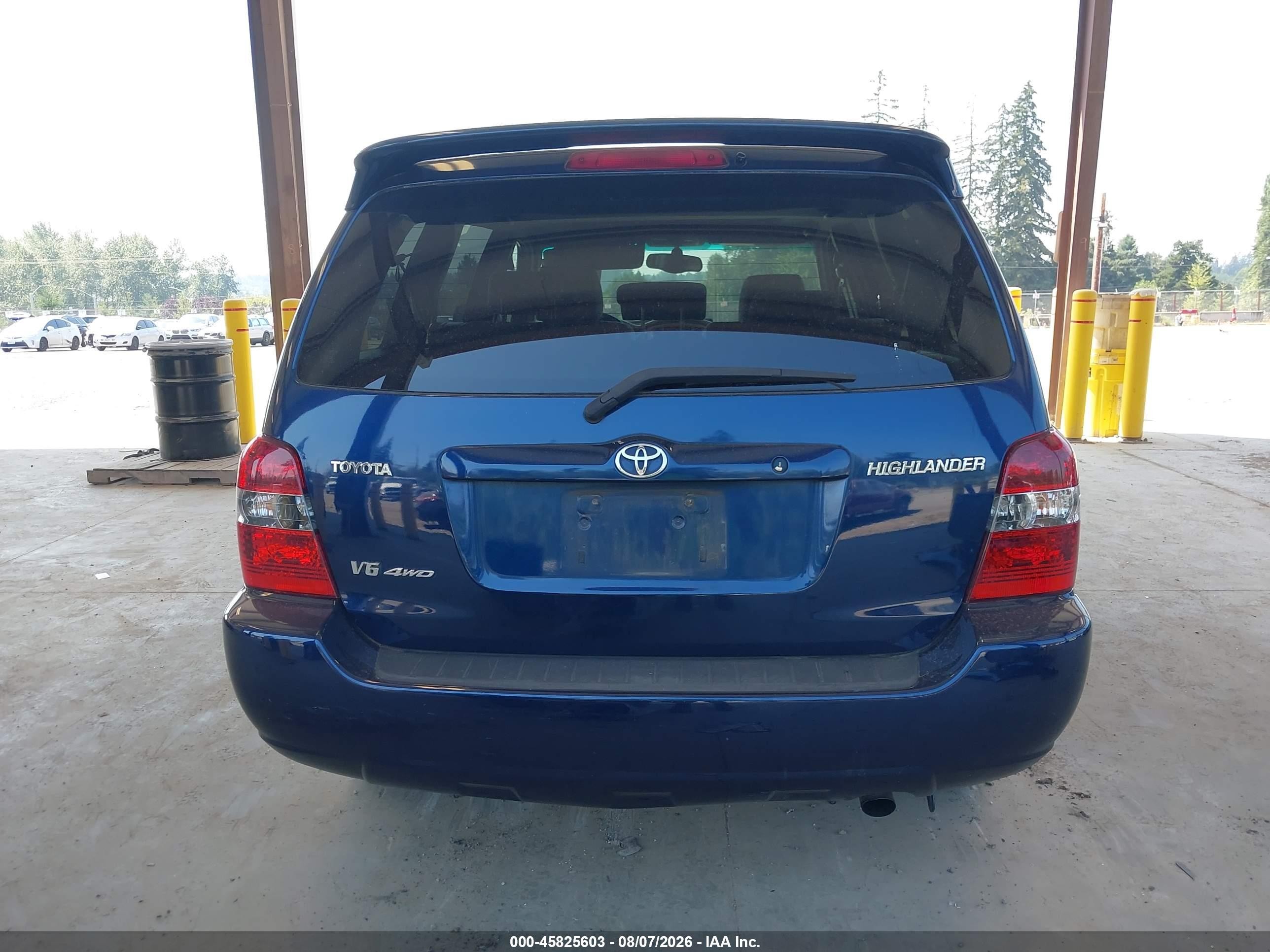 2004 Toyota Highlander Limited V6 Blue vin: JTEEP21A340064281