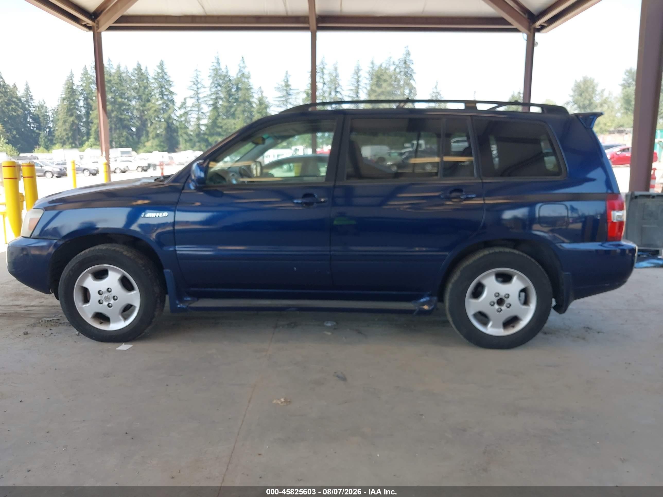 2004 Toyota Highlander Limited V6 Blue vin: JTEEP21A340064281