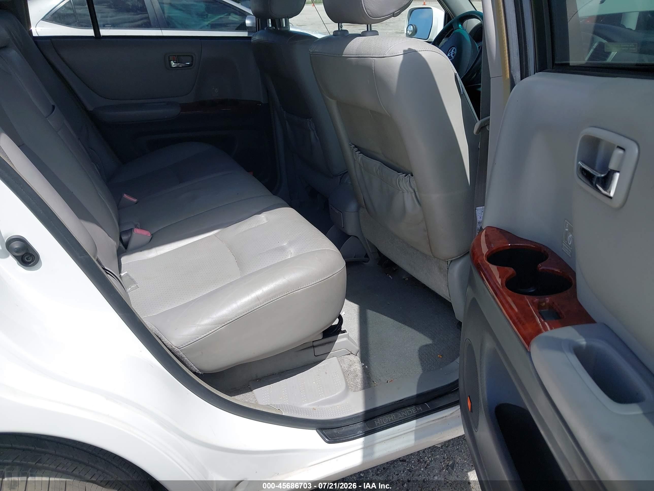 2004 Toyota Highlander Limited V6 Белый vin: JTEEP21A340066709