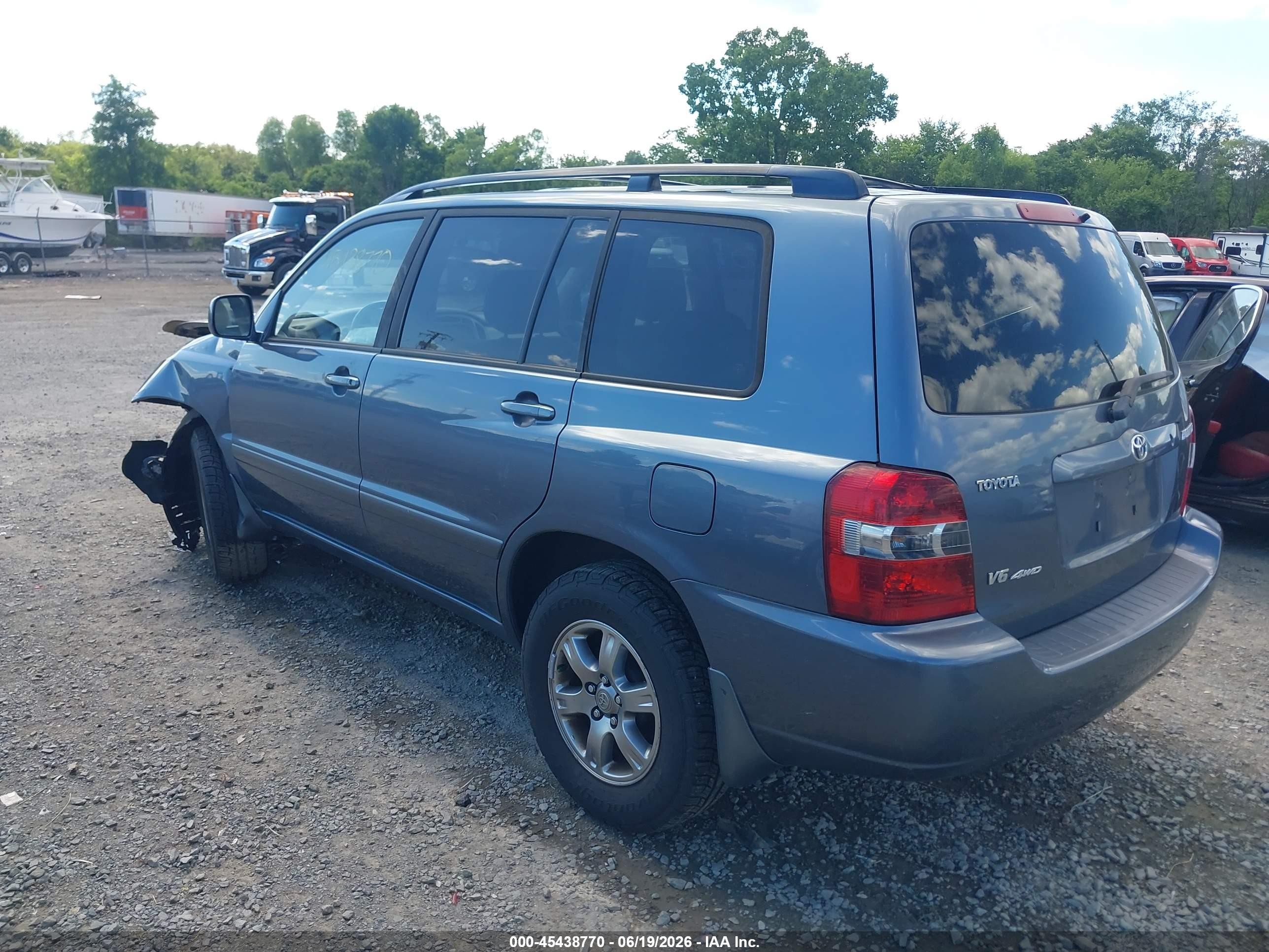 2005 Toyota Highlander V6 Gray vin: JTEEP21A350090588