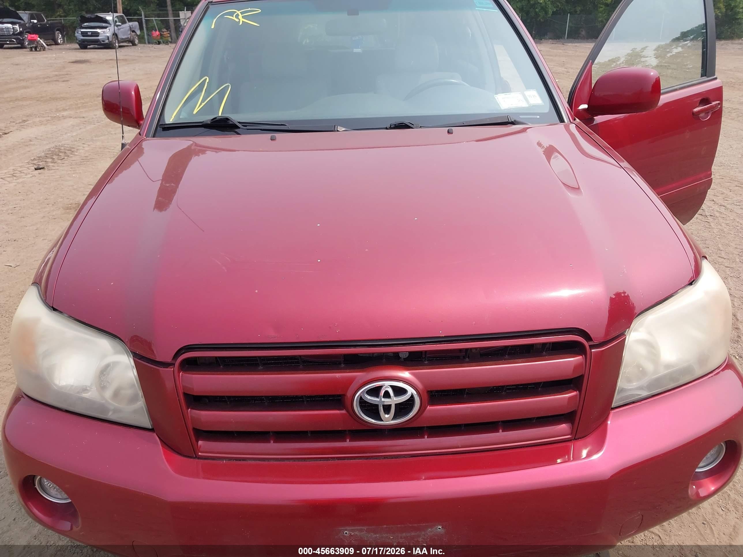 2005 Toyota Highlander V6 Красный vin: JTEEP21A350094852