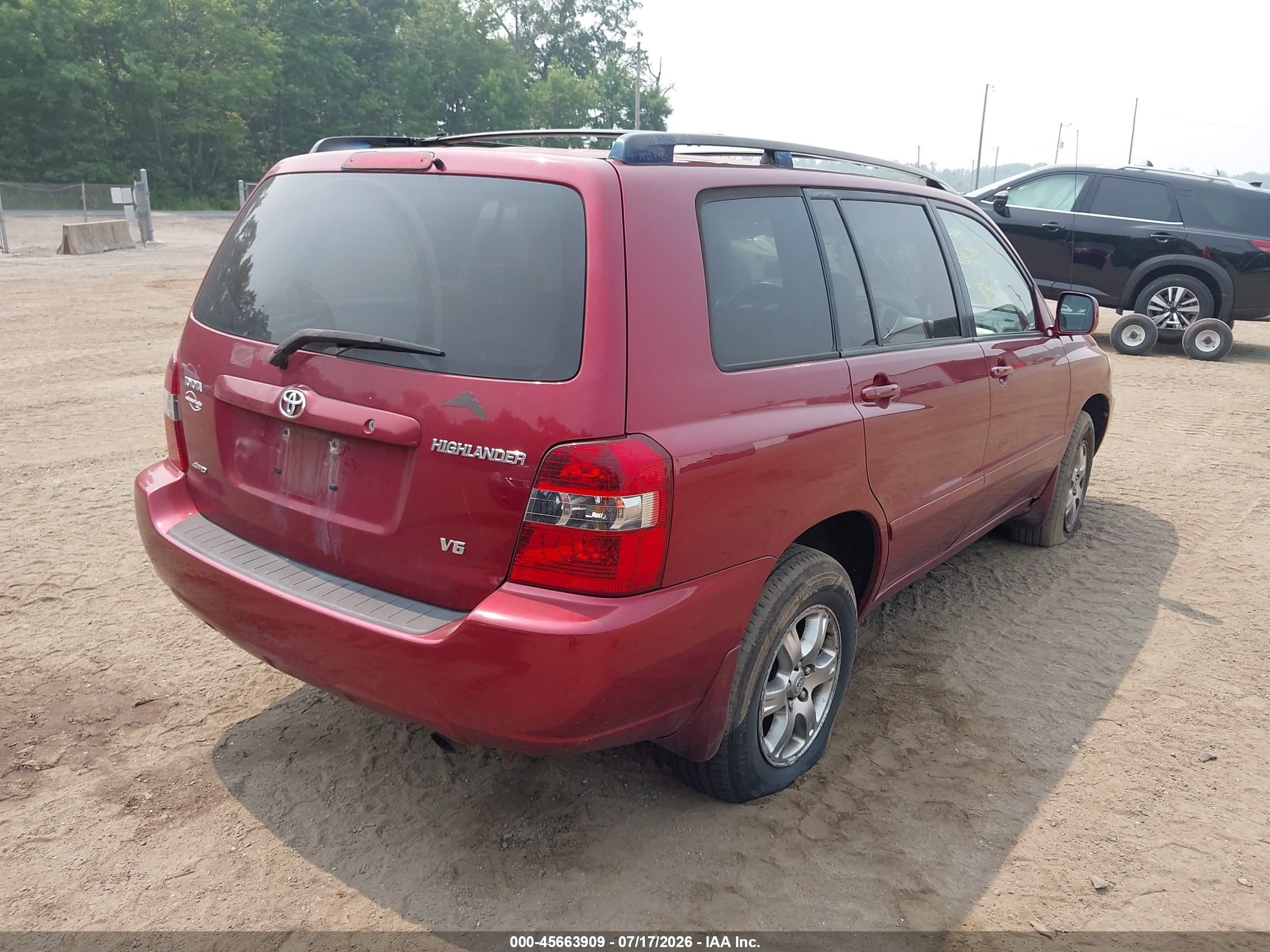 2005 Toyota Highlander V6 Красный vin: JTEEP21A350094852