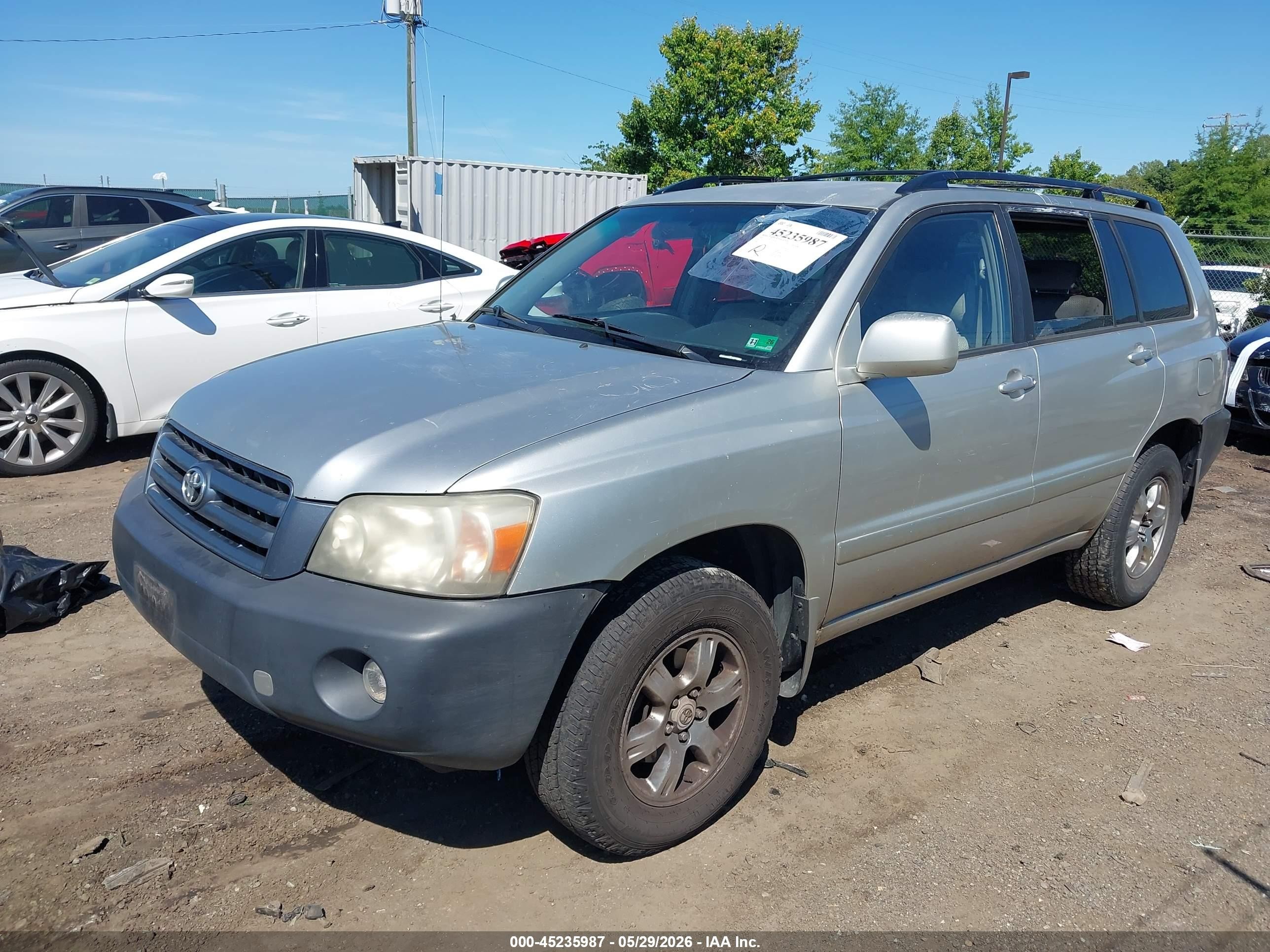 2005 Toyota Highlander V6 Silver vin: JTEEP21A350095368
