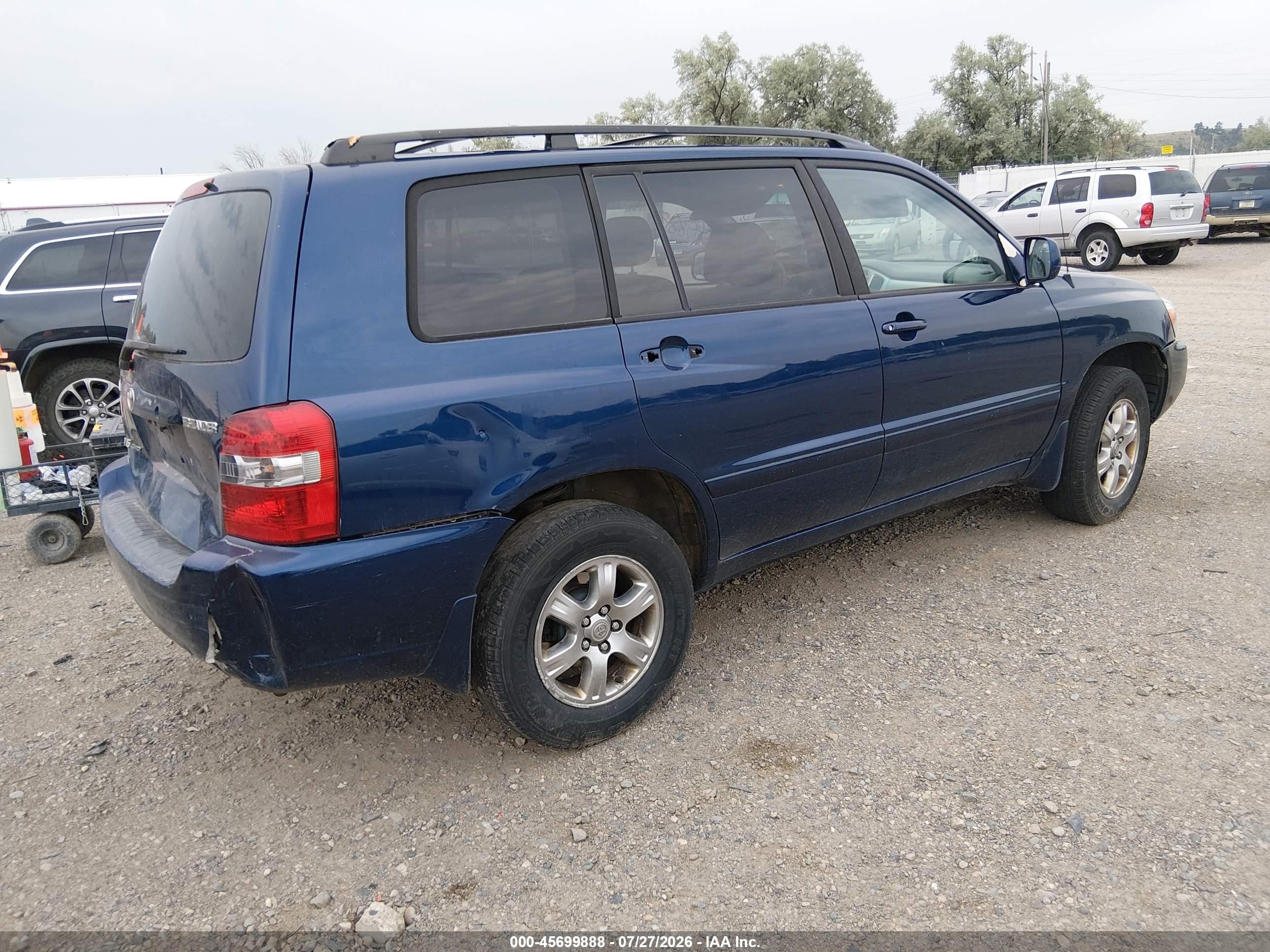 2005 Toyota Highlander V6 Blue vin: JTEEP21A350095984