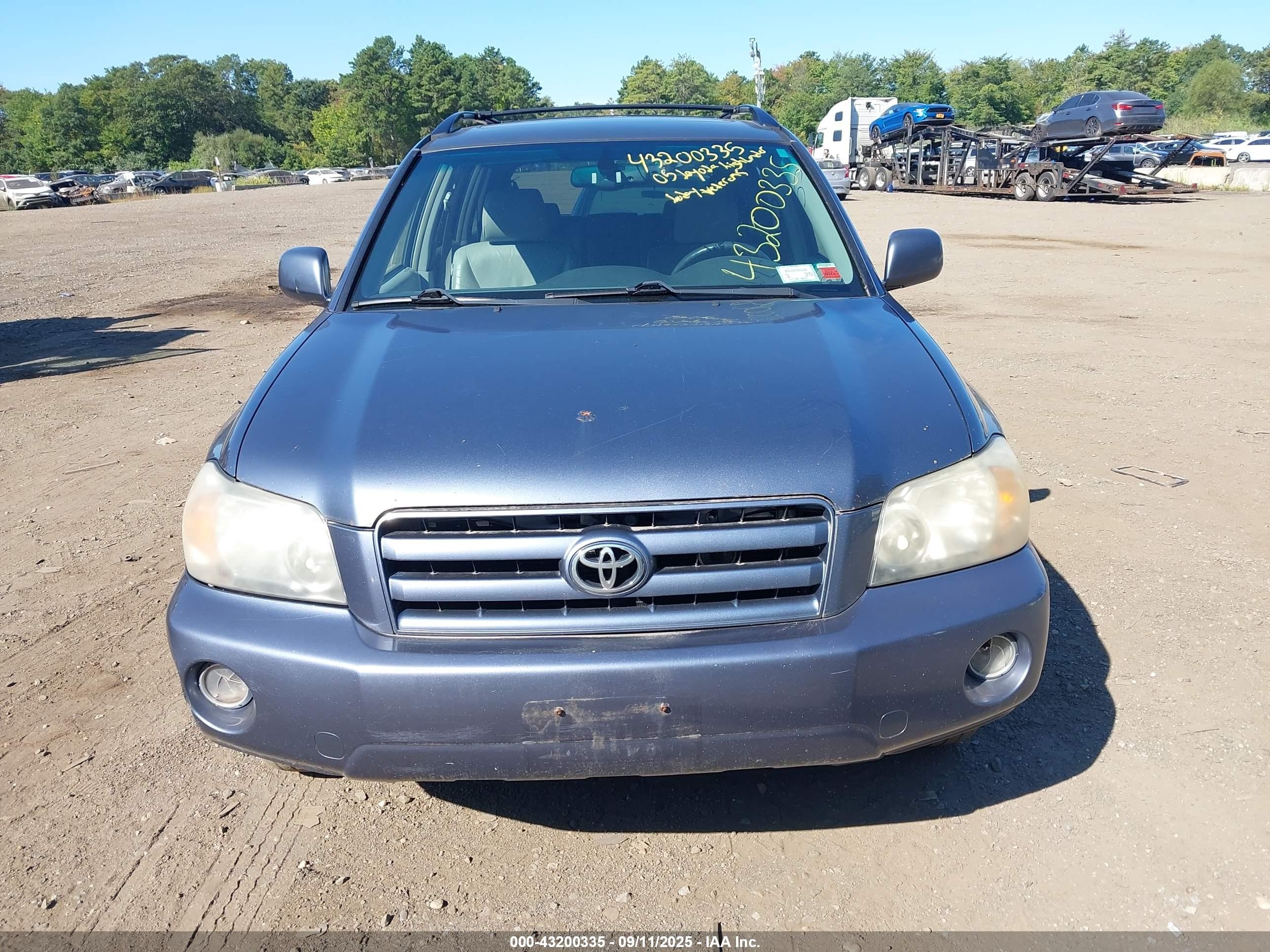 2005 Toyota Highlander Limited V6 Blue vin: JTEEP21A350096665