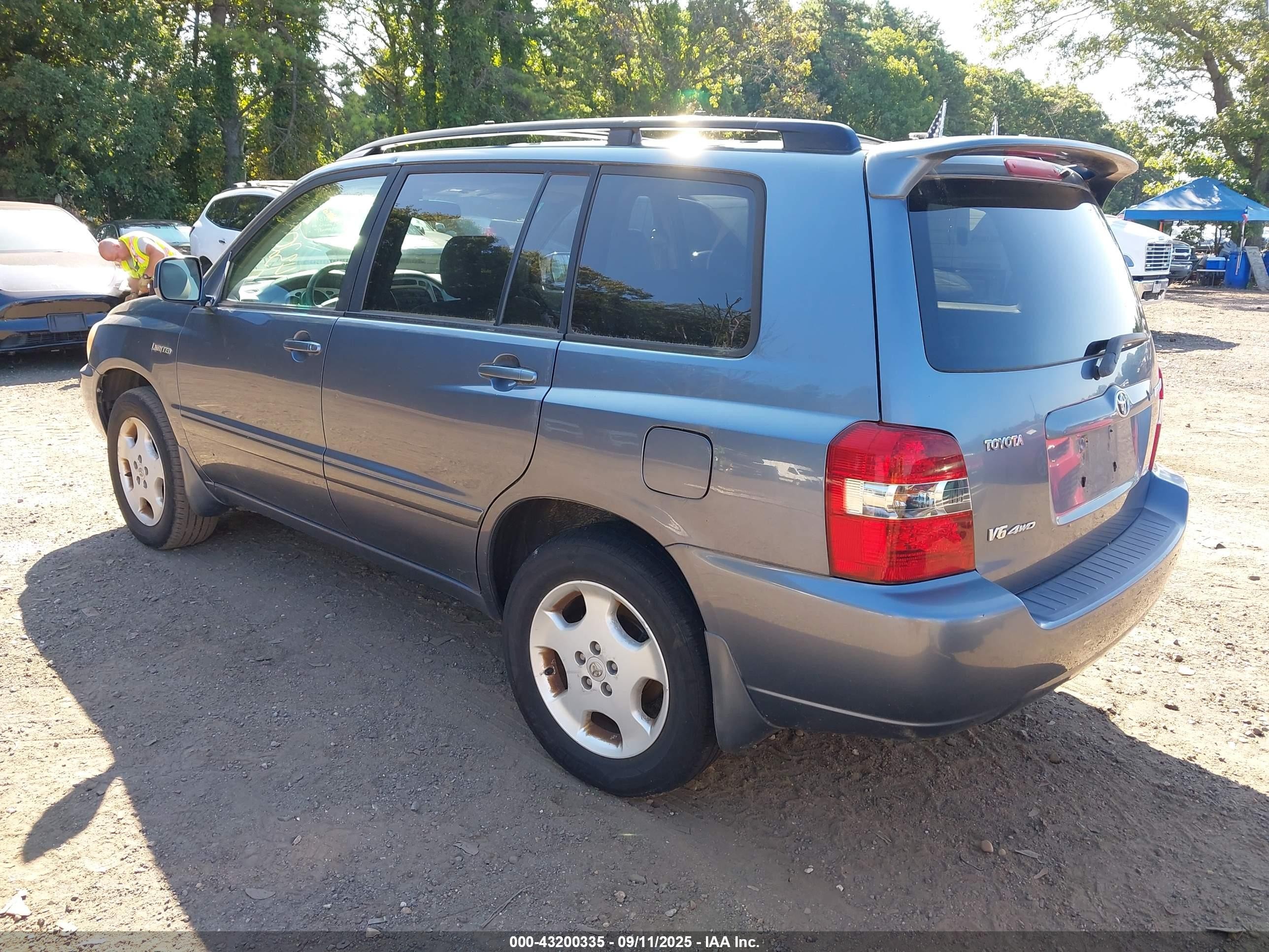 2005 Toyota Highlander Limited V6 Blue vin: JTEEP21A350096665