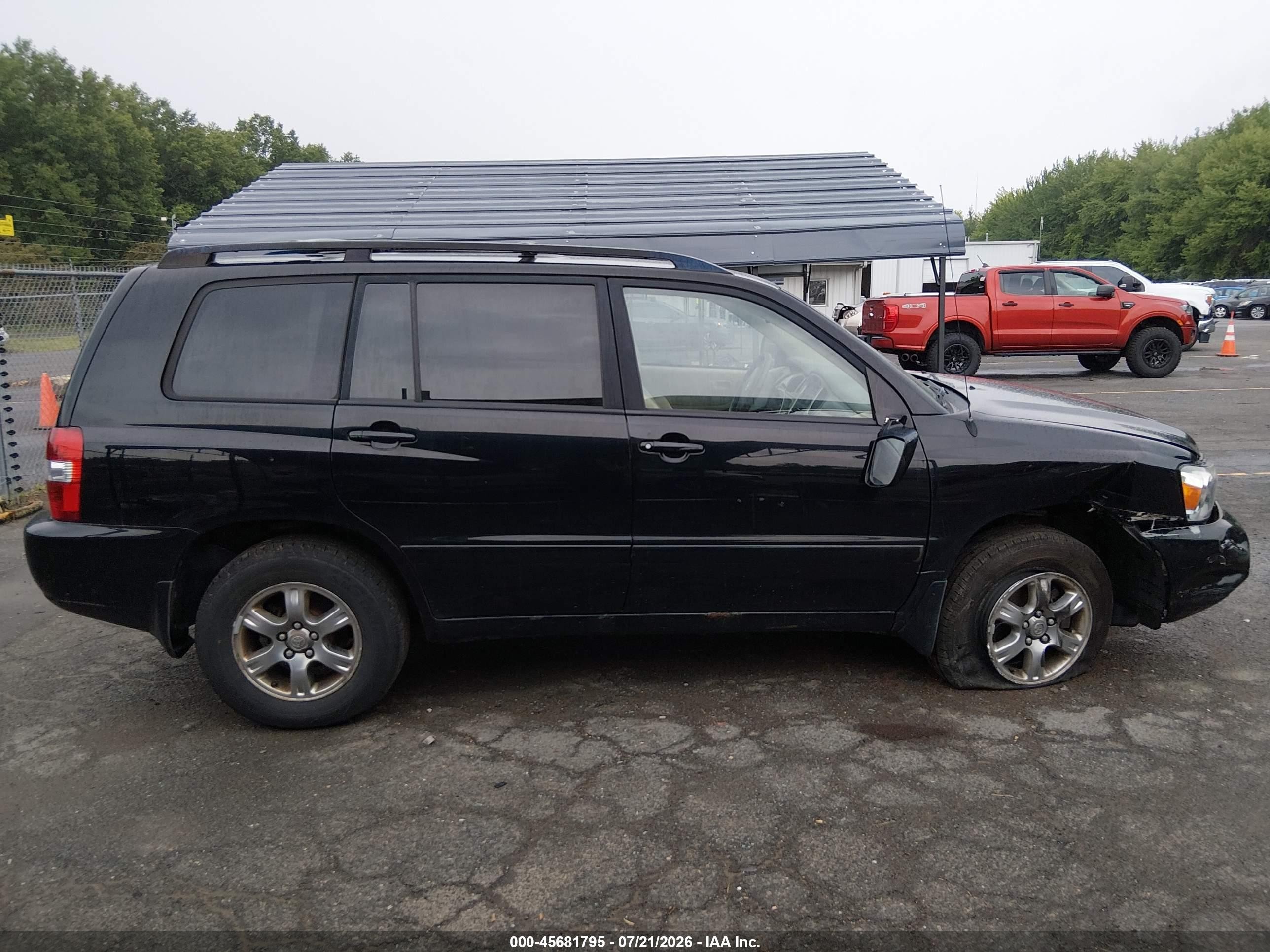 2005 Toyota Highlander V6 Black vin: JTEEP21A350111908