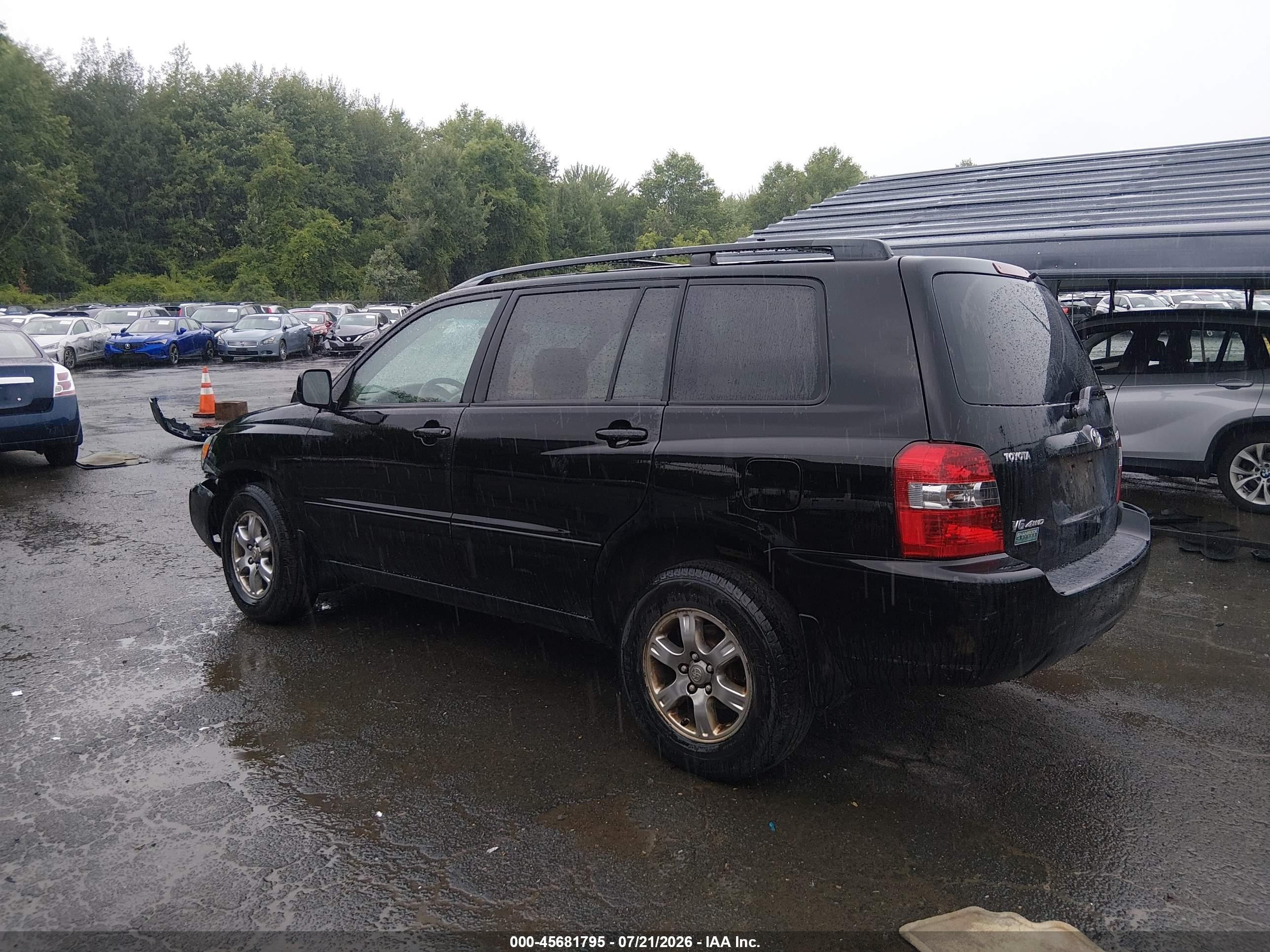 2005 Toyota Highlander V6 Black vin: JTEEP21A350111908