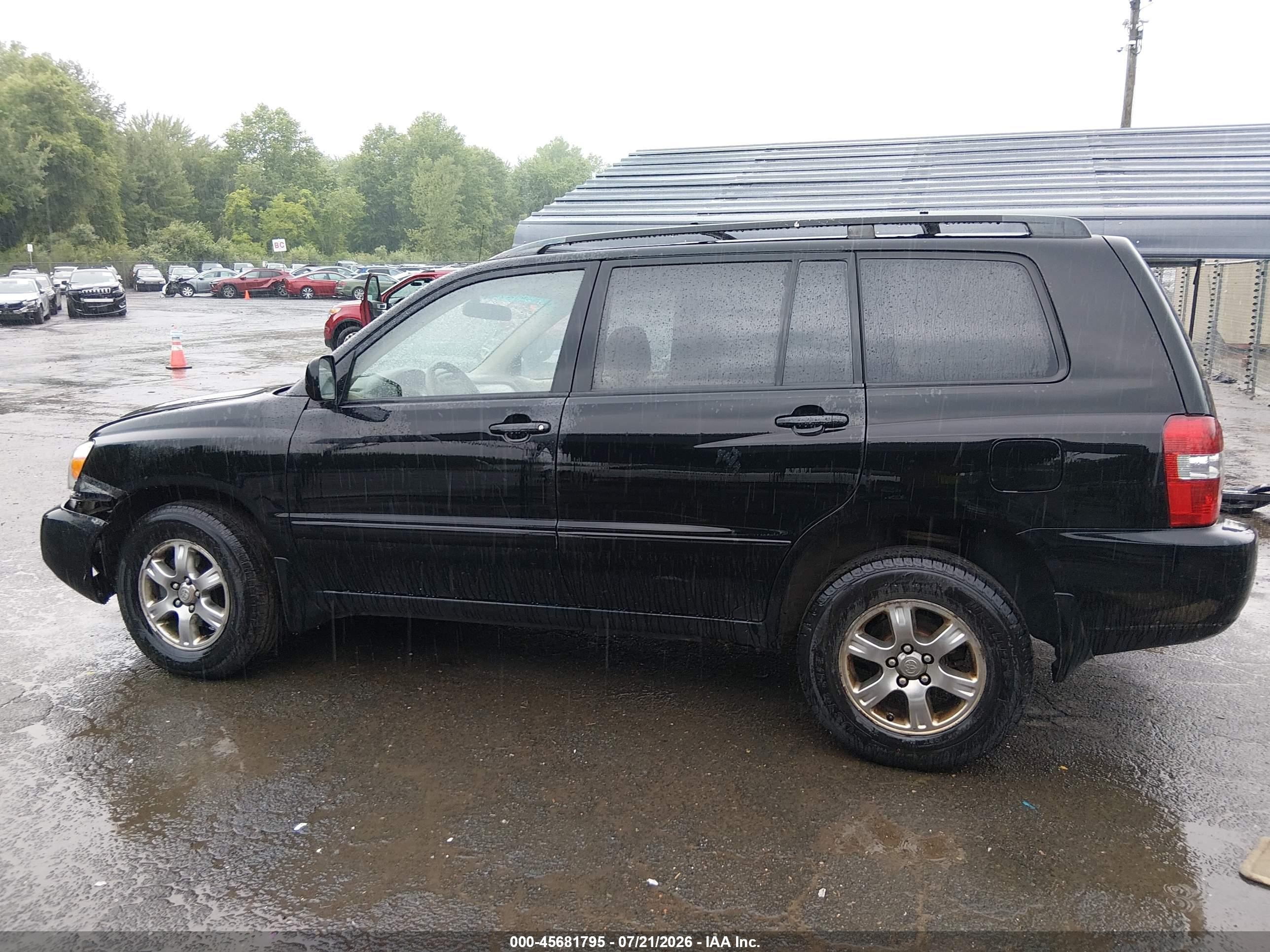 2005 Toyota Highlander V6 Black vin: JTEEP21A350111908