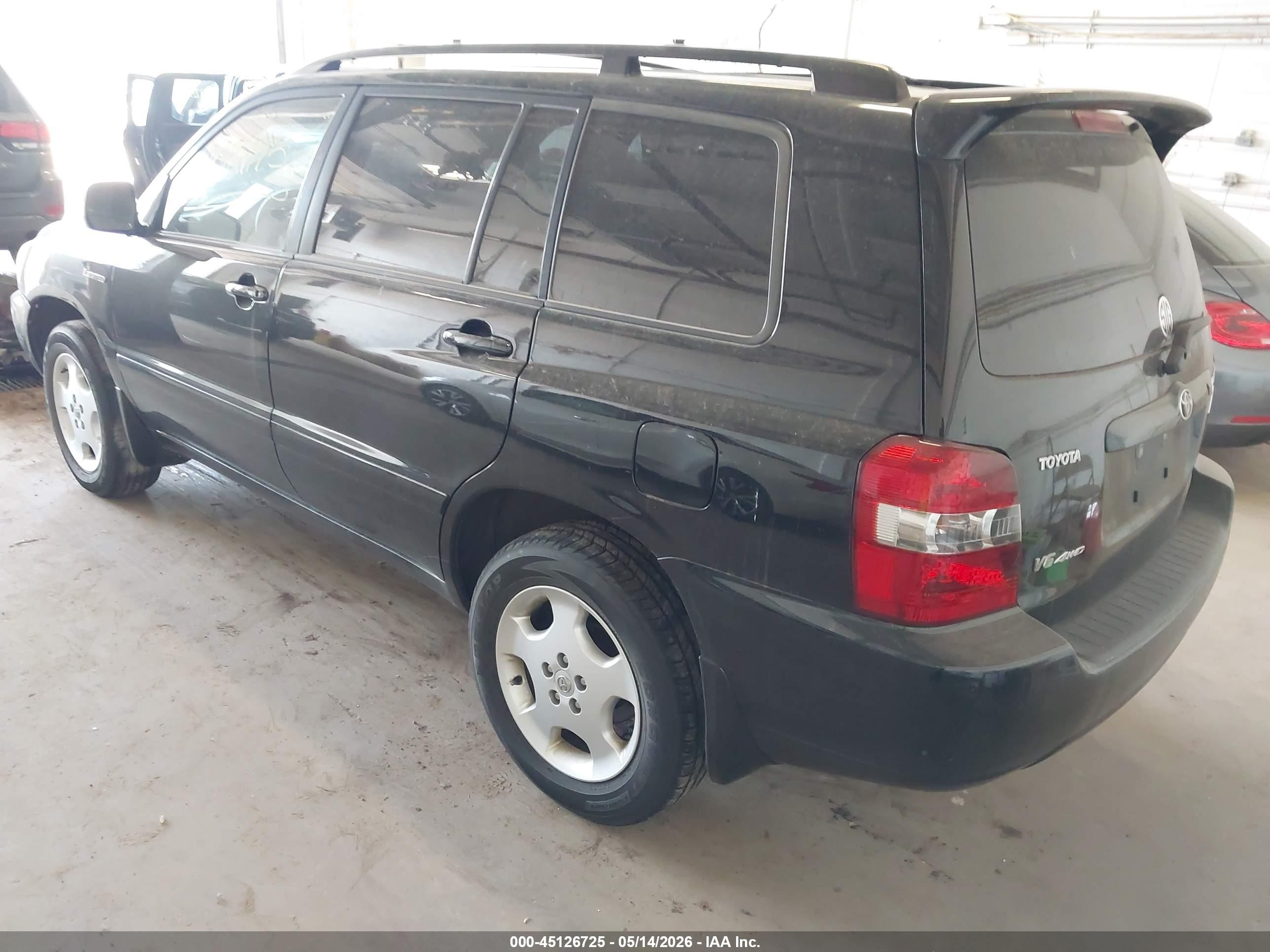 2005 Toyota Highlander Limited V6 Black vin: JTEEP21A350120656