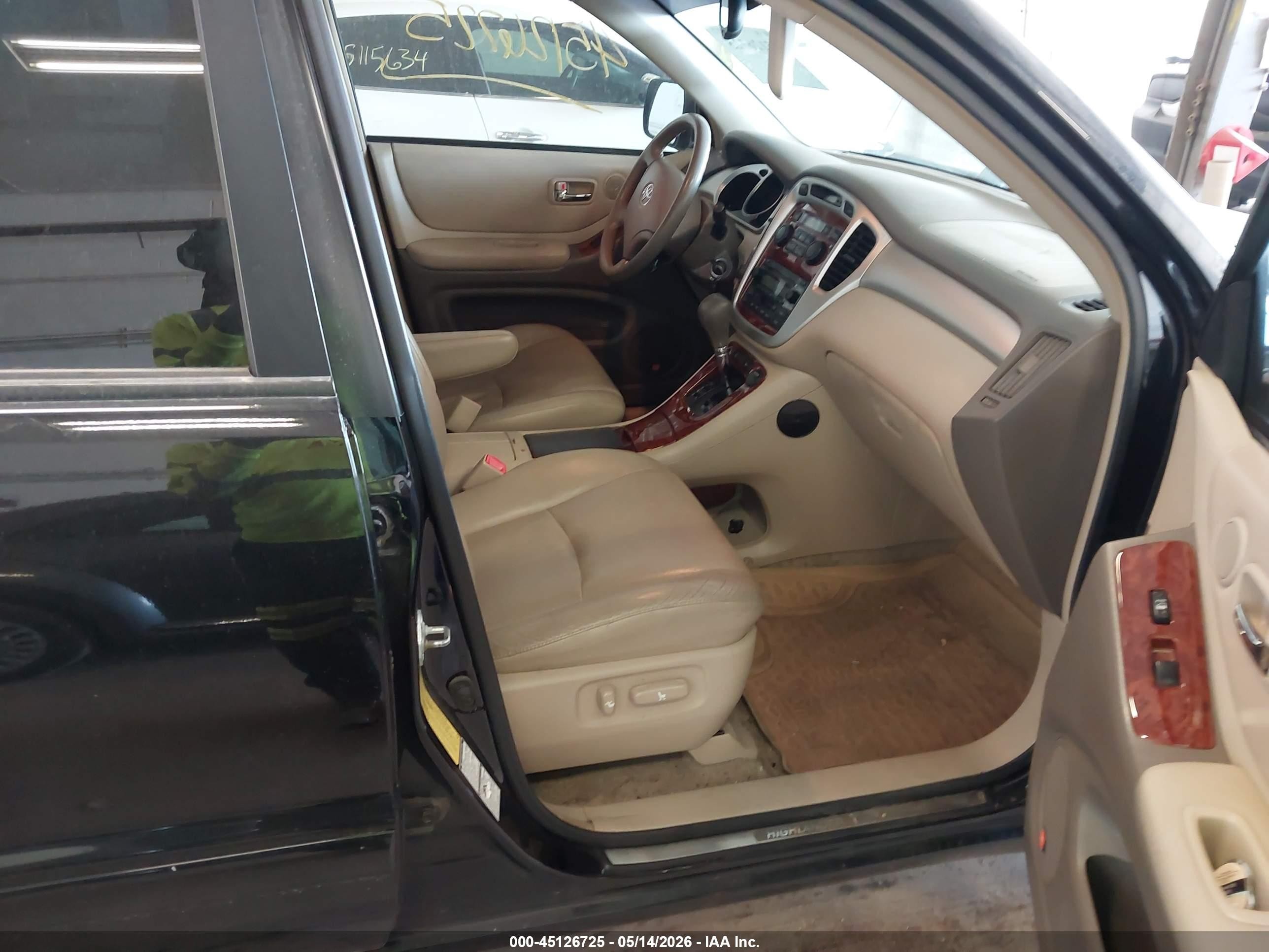 2005 Toyota Highlander Limited V6 Black vin: JTEEP21A350120656