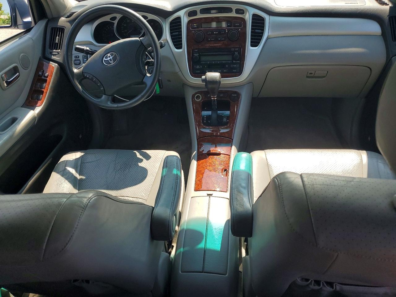 2005 Toyota Highlander Limited Blue vin: JTEEP21A350128014