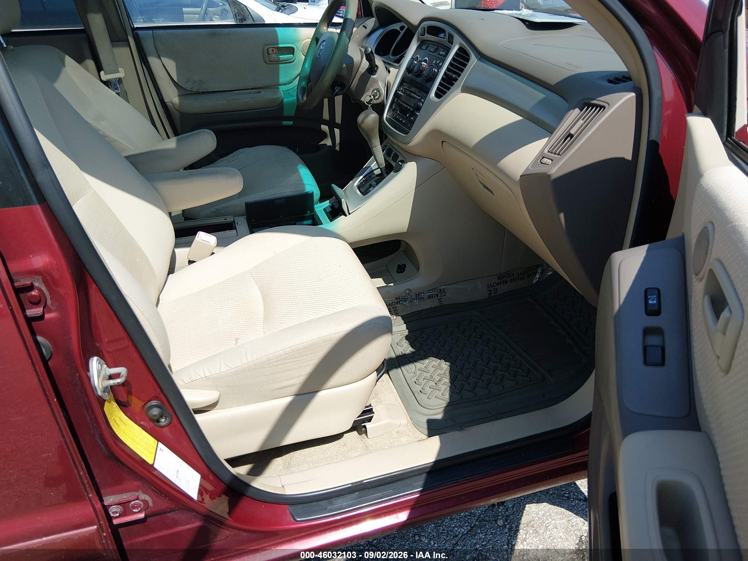 2006 Toyota Highlander V6 Темно-бордовый vin: JTEEP21A360139175