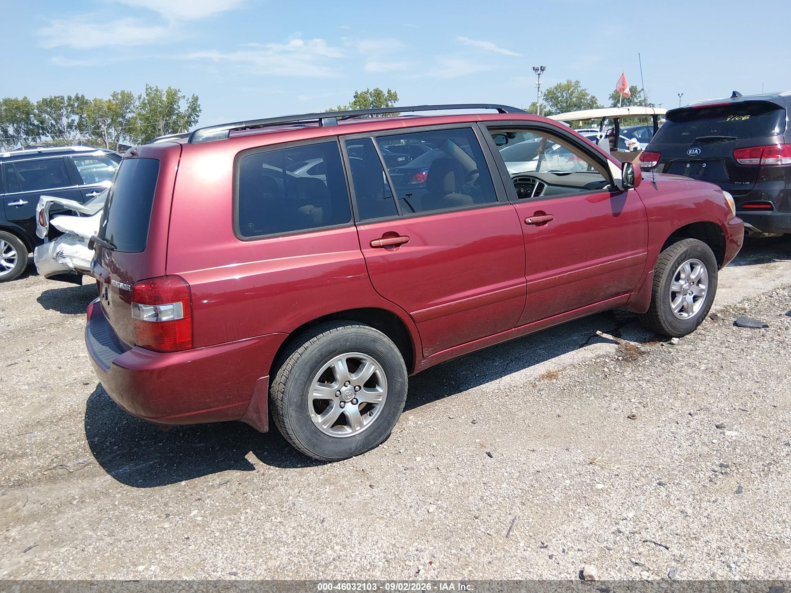 2006 Toyota Highlander V6 Темно-бордовый vin: JTEEP21A360139175