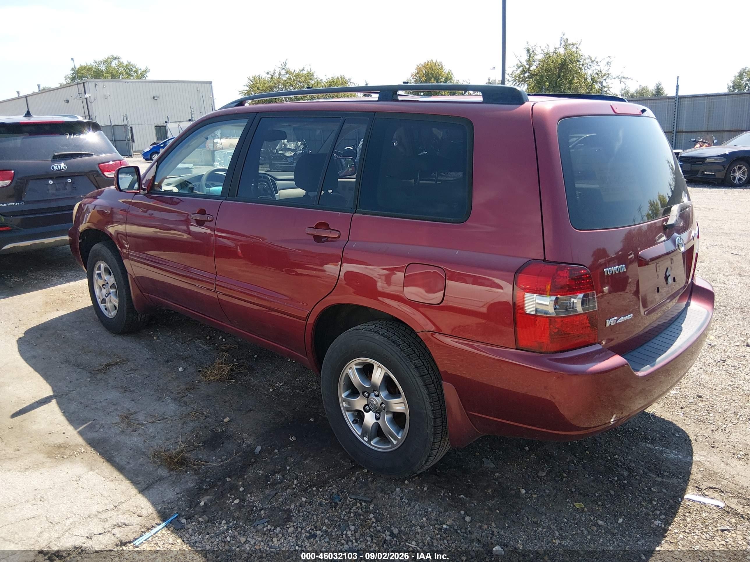 2006 Toyota Highlander V6 Темно-бордовый vin: JTEEP21A360139175