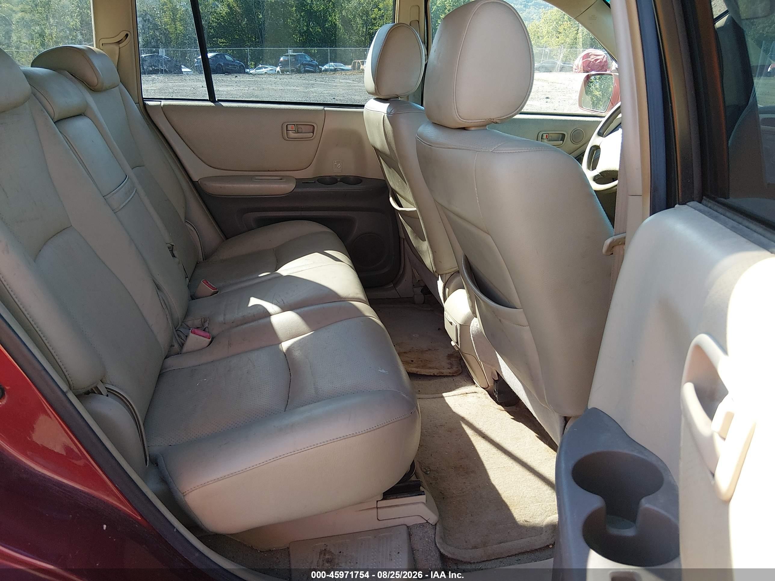 2006 Toyota Highlander V6 Red vin: JTEEP21A360162097
