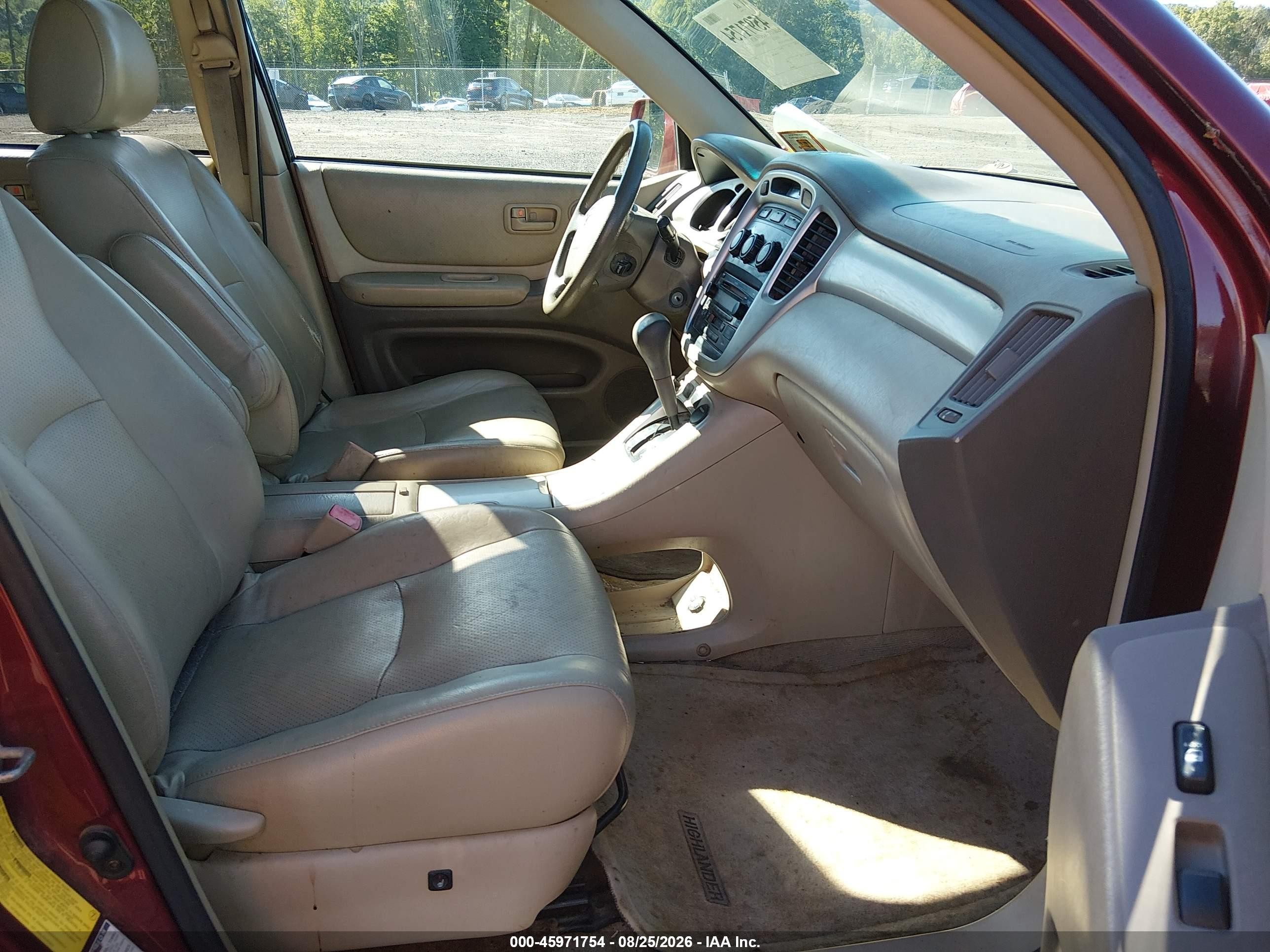 2006 Toyota Highlander V6 Red vin: JTEEP21A360162097