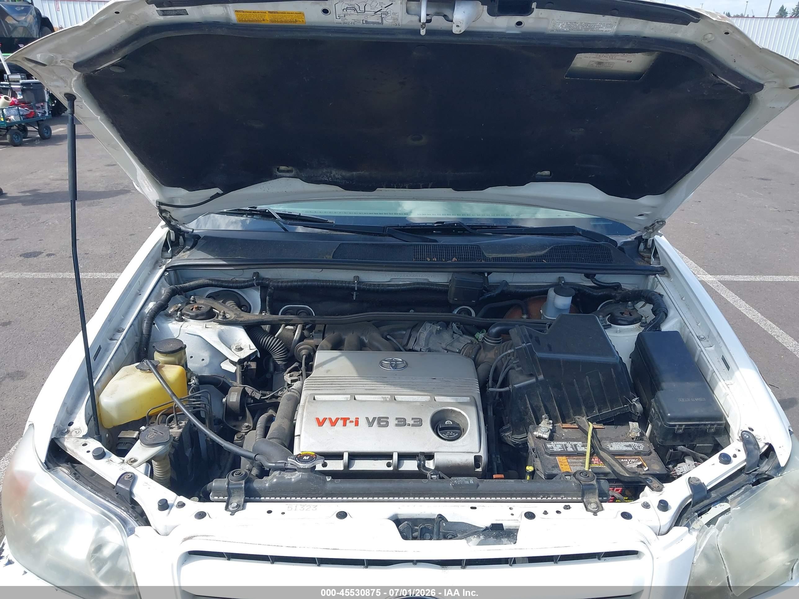 2006 Toyota Highlander V6 White vin: JTEEP21A360169275
