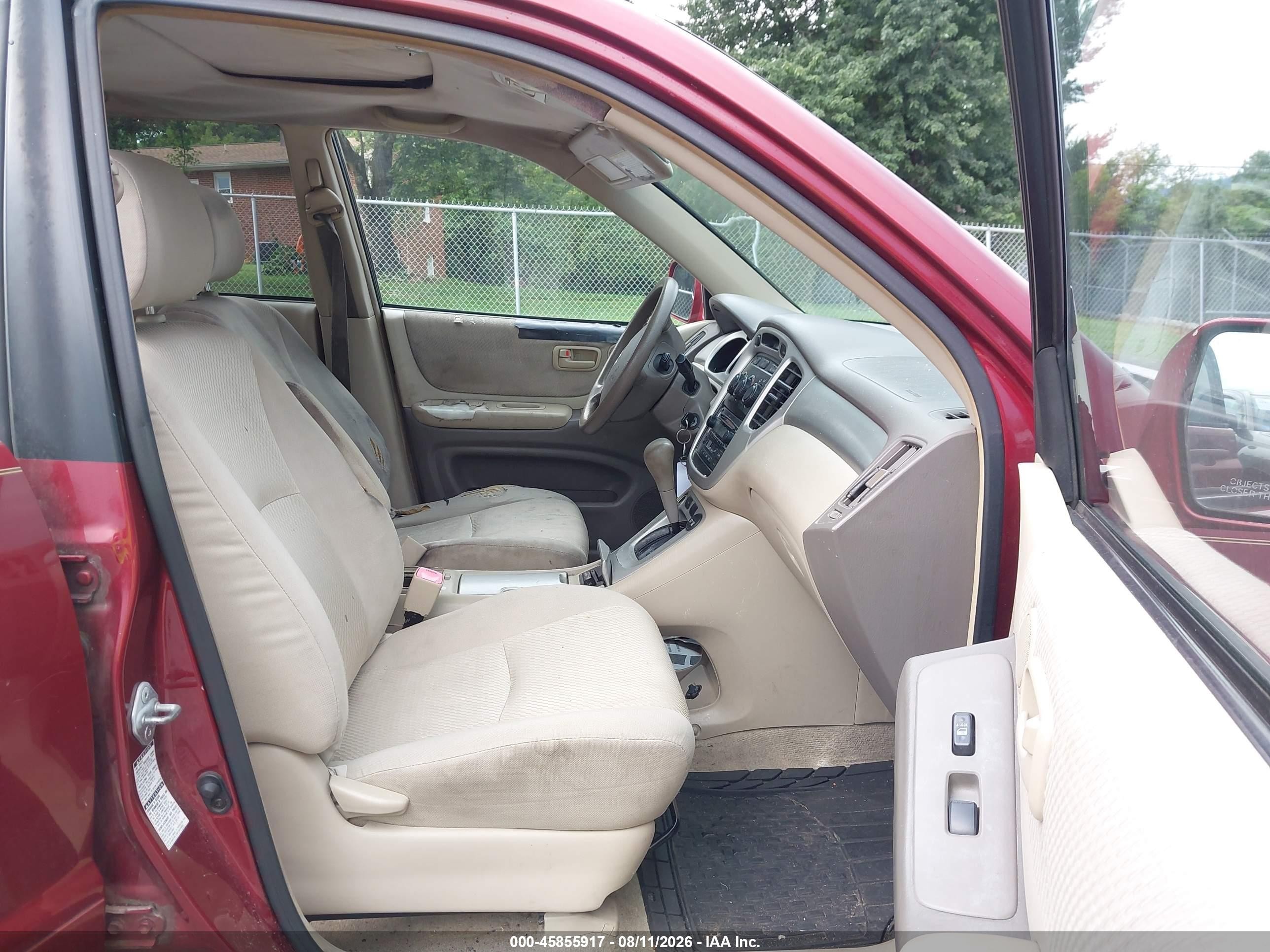 2006 Toyota Highlander V6 Red vin: JTEEP21A360178347