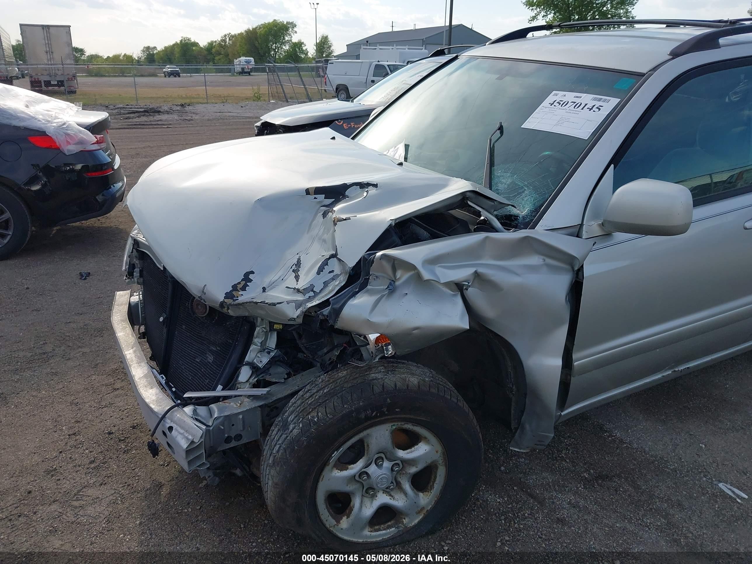2007 Toyota Highlander V6 Silver vin: JTEEP21A370201658