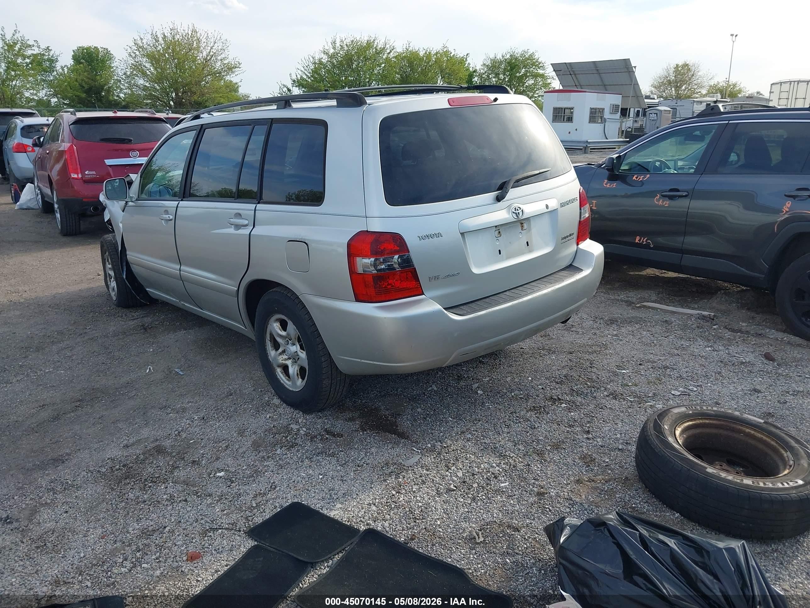 2007 Toyota Highlander V6 Silver vin: JTEEP21A370201658