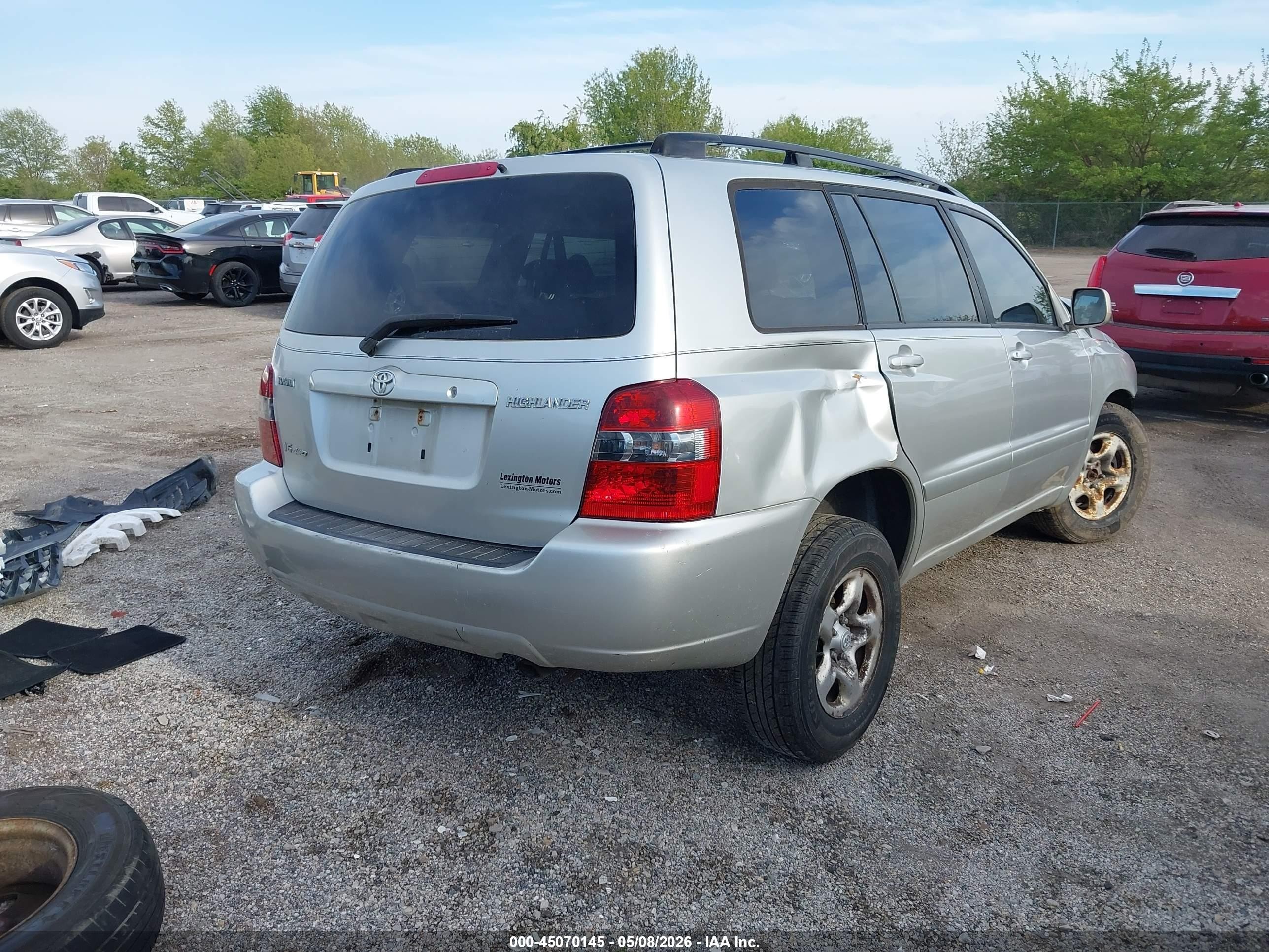 2007 Toyota Highlander V6 Silver vin: JTEEP21A370201658