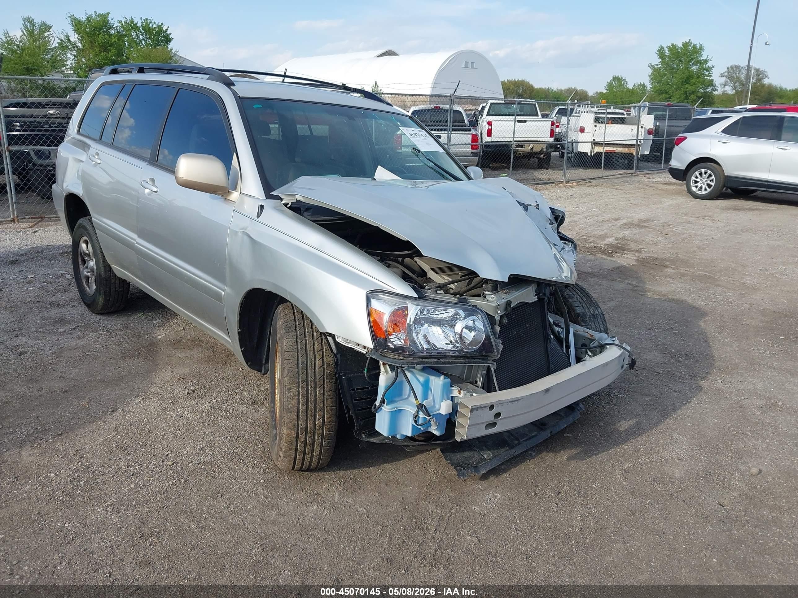 2007 Toyota Highlander V6 Silver vin: JTEEP21A370201658