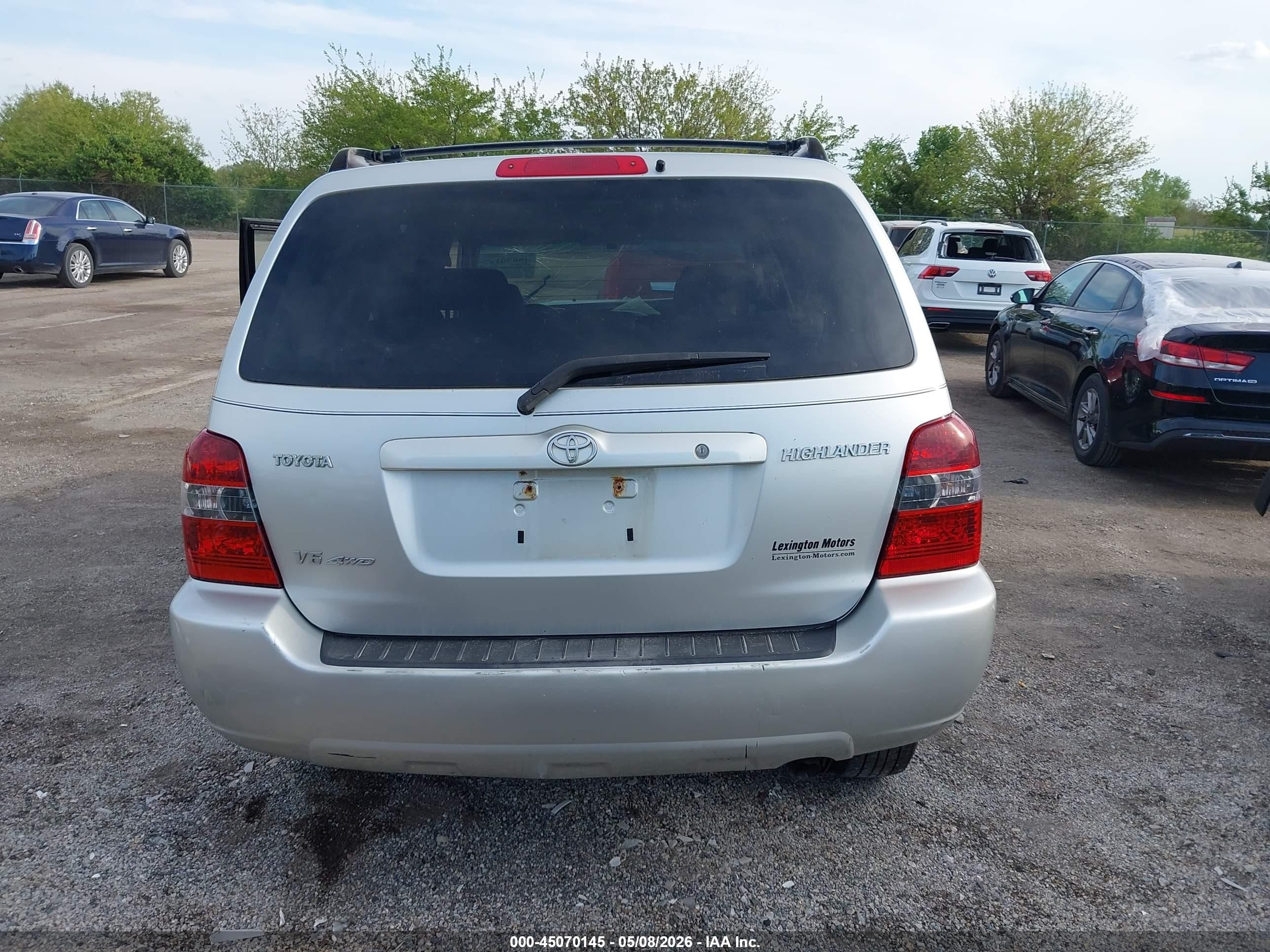 2007 Toyota Highlander V6 Silver vin: JTEEP21A370201658