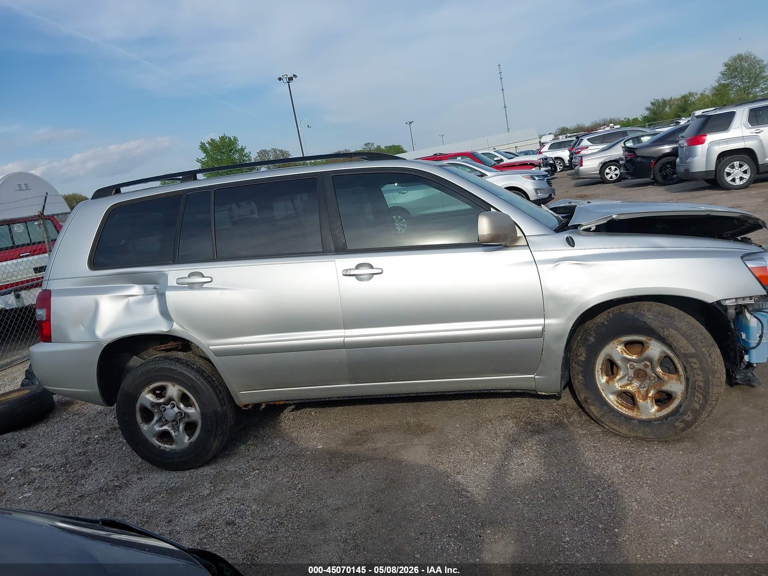 2007 Toyota Highlander V6 Silver vin: JTEEP21A370201658