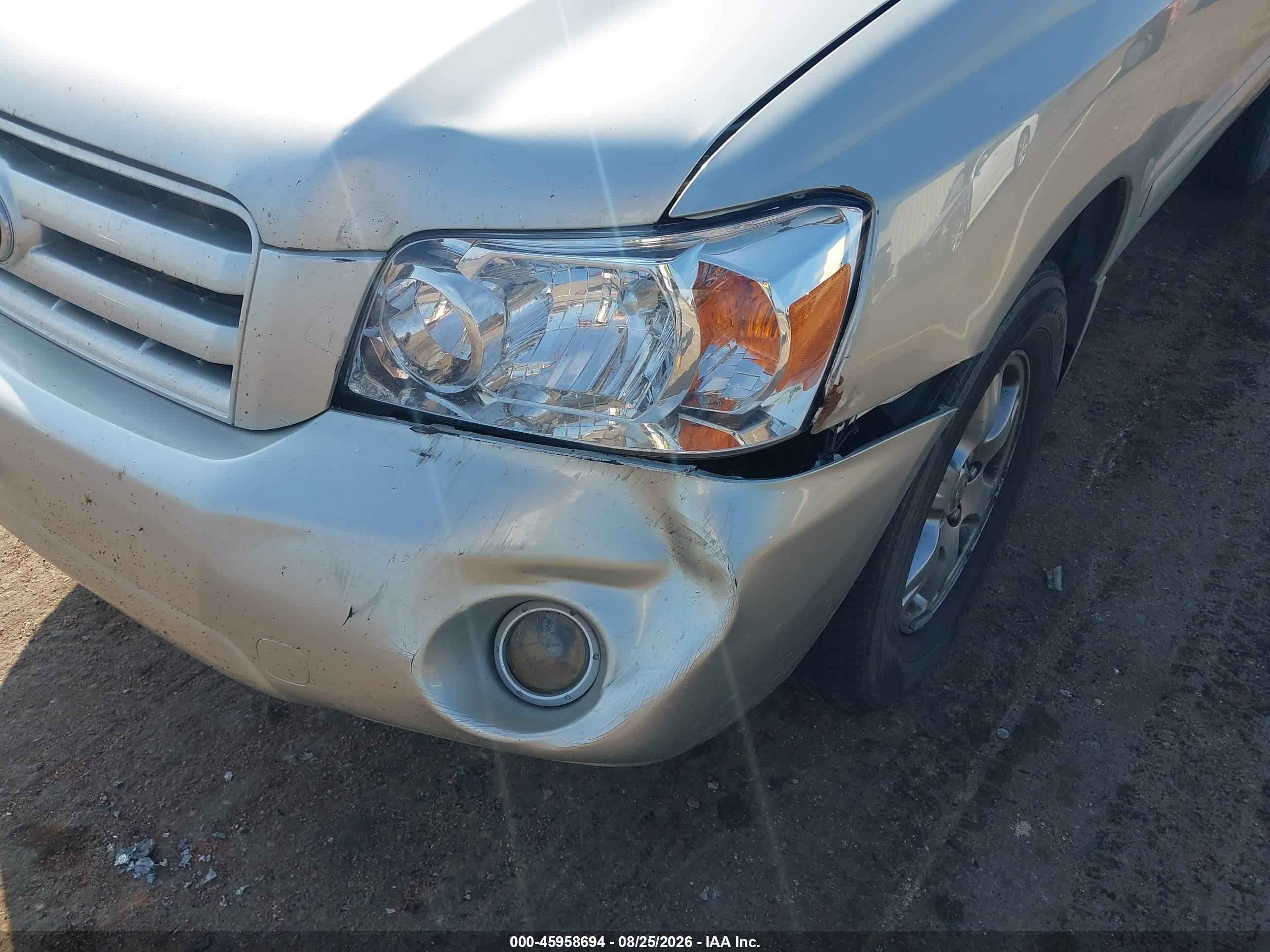 2007 Toyota Highlander V6 Серебряный vin: JTEEP21A370205113