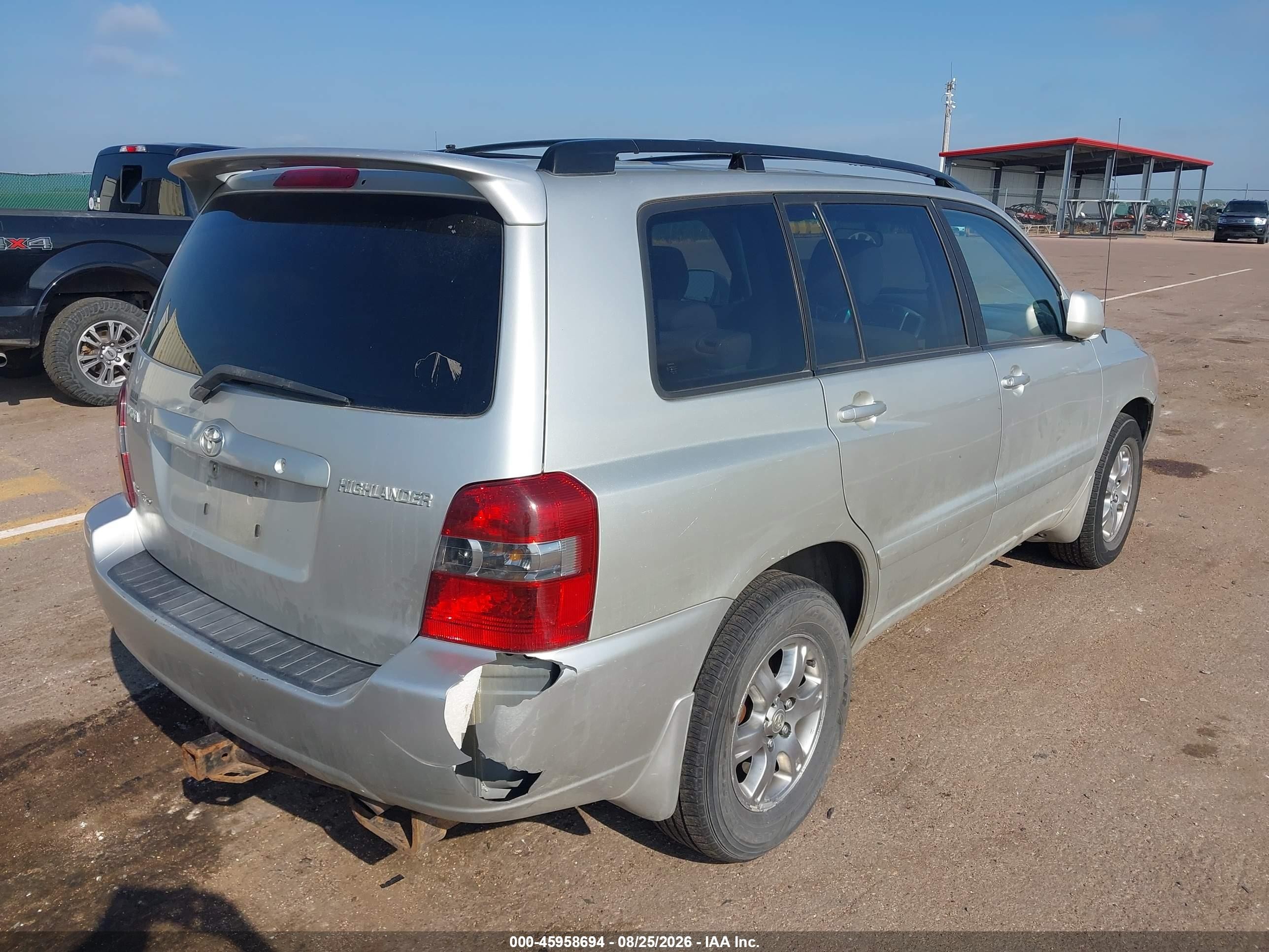 2007 Toyota Highlander V6 Серебряный vin: JTEEP21A370205113