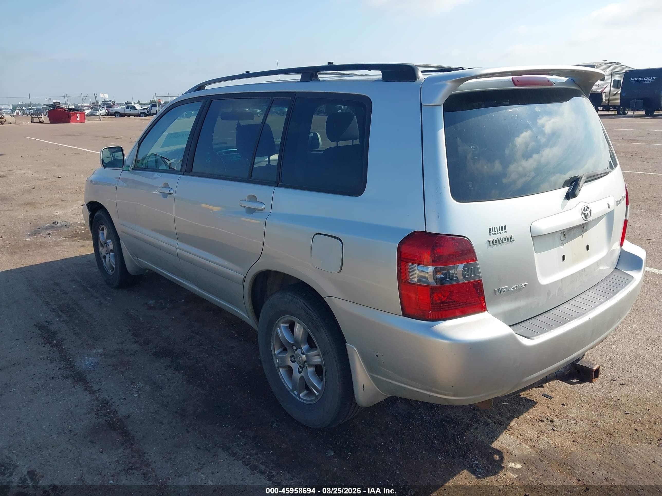 2007 Toyota Highlander V6 Серебряный vin: JTEEP21A370205113