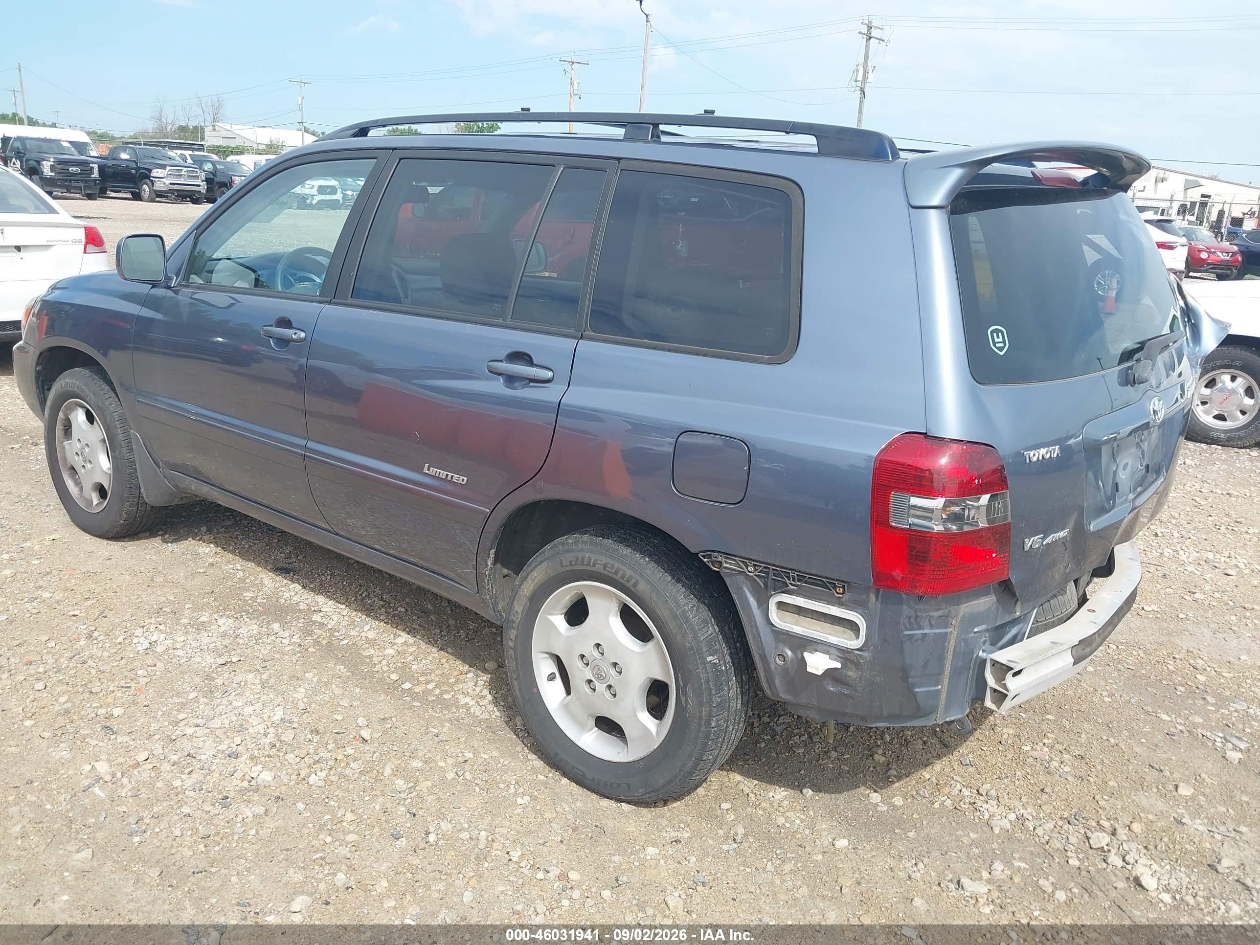 2007 Toyota Highlander Limited V6 Light Blue vin: JTEEP21A370211509