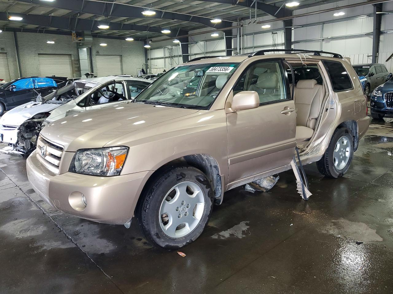 2007 Toyota Highlander Limited Tan vin: JTEEP21A370211753