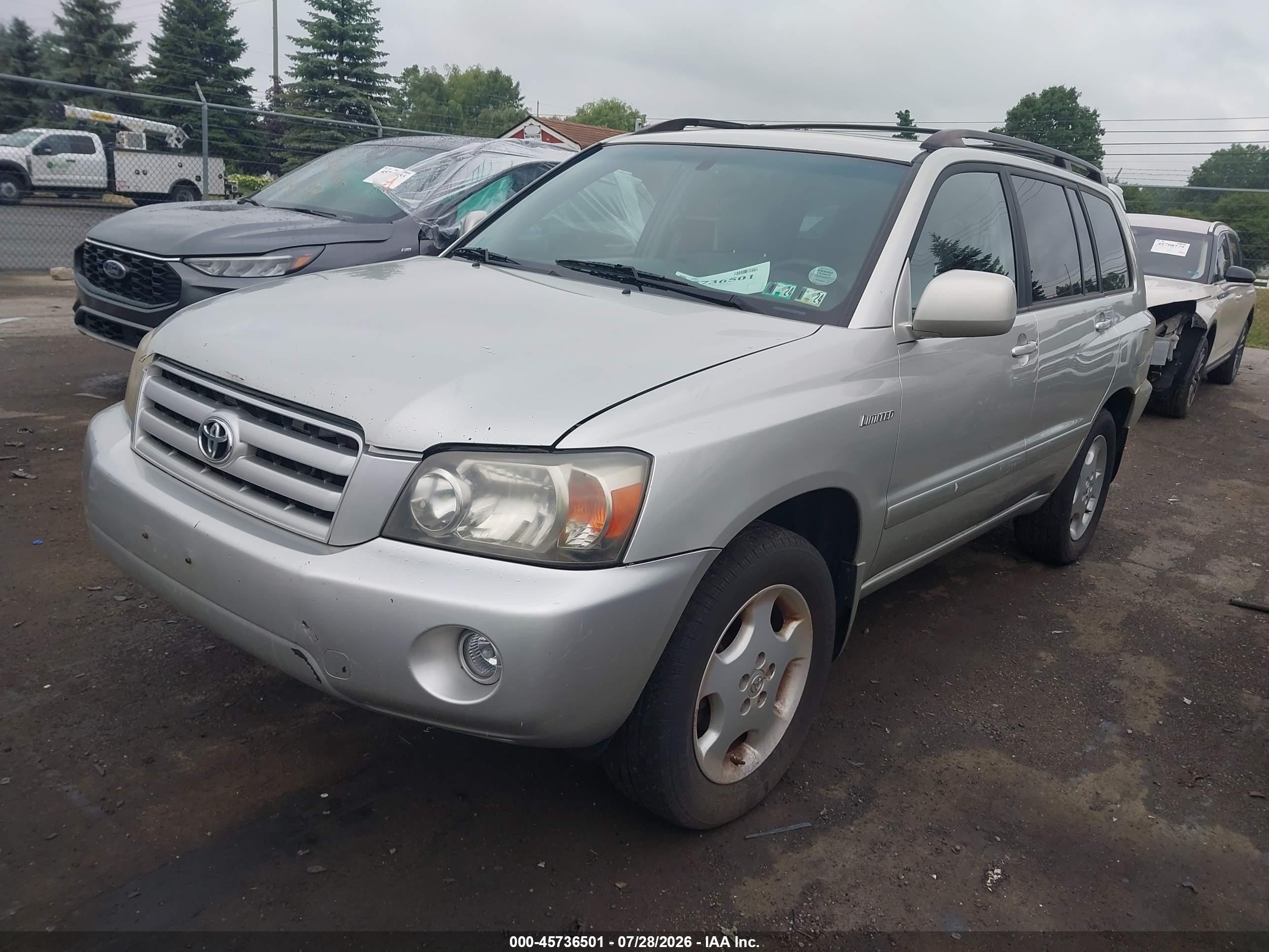 2004 Toyota Highlander Limited V6 Серебряный vin: JTEEP21A440050034