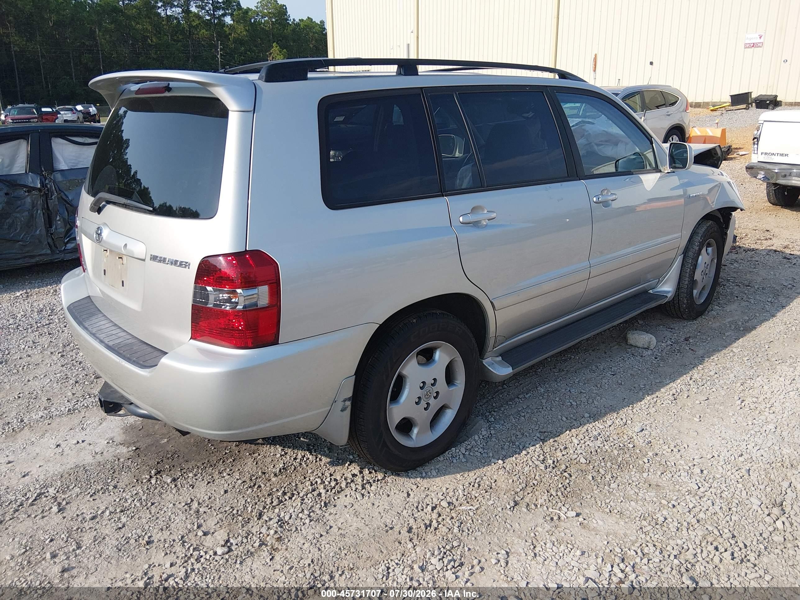 2004 Toyota Highlander Limited V6 Gray vin: JTEEP21A440050325