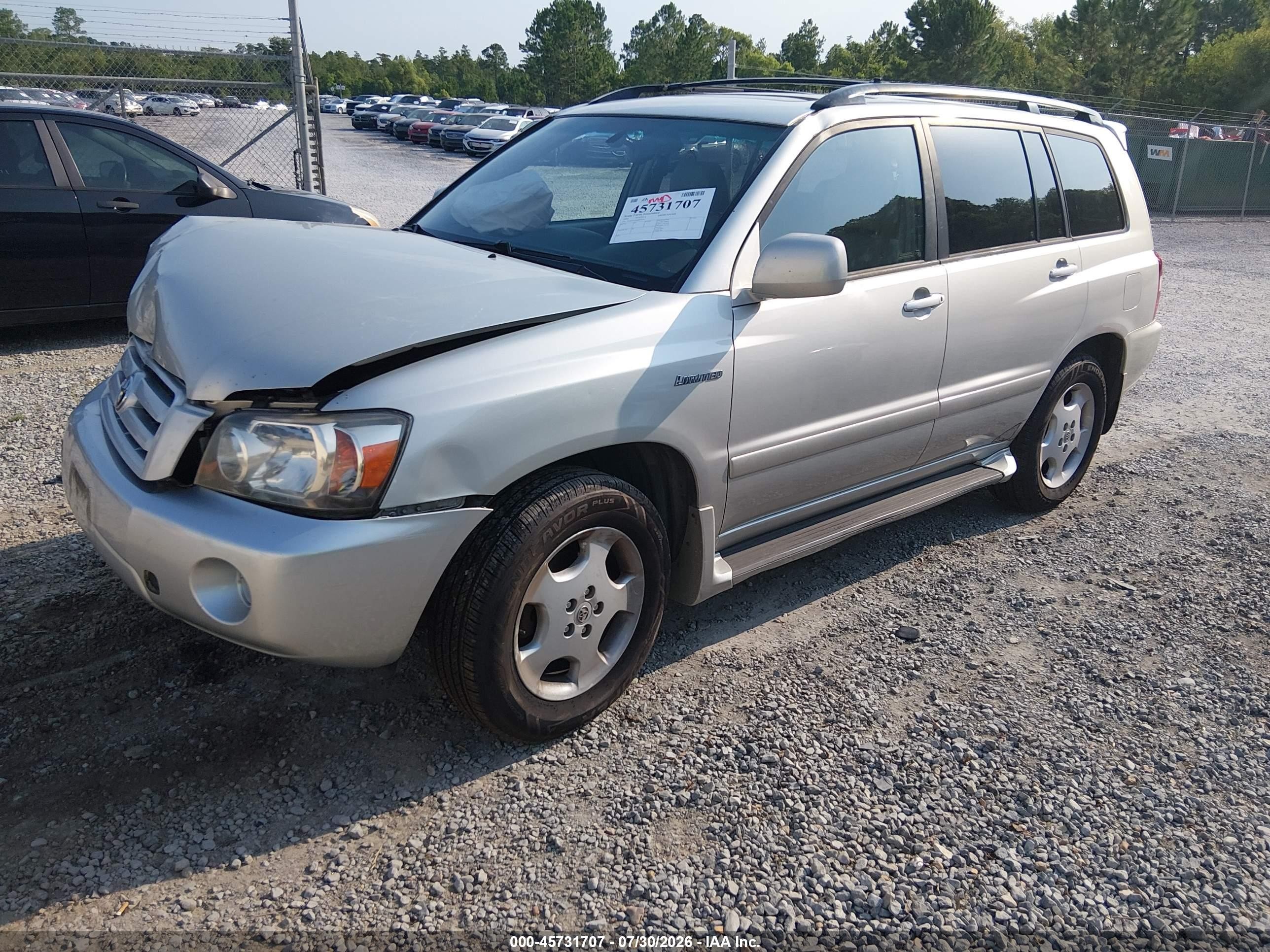2004 Toyota Highlander Limited V6 Gray vin: JTEEP21A440050325