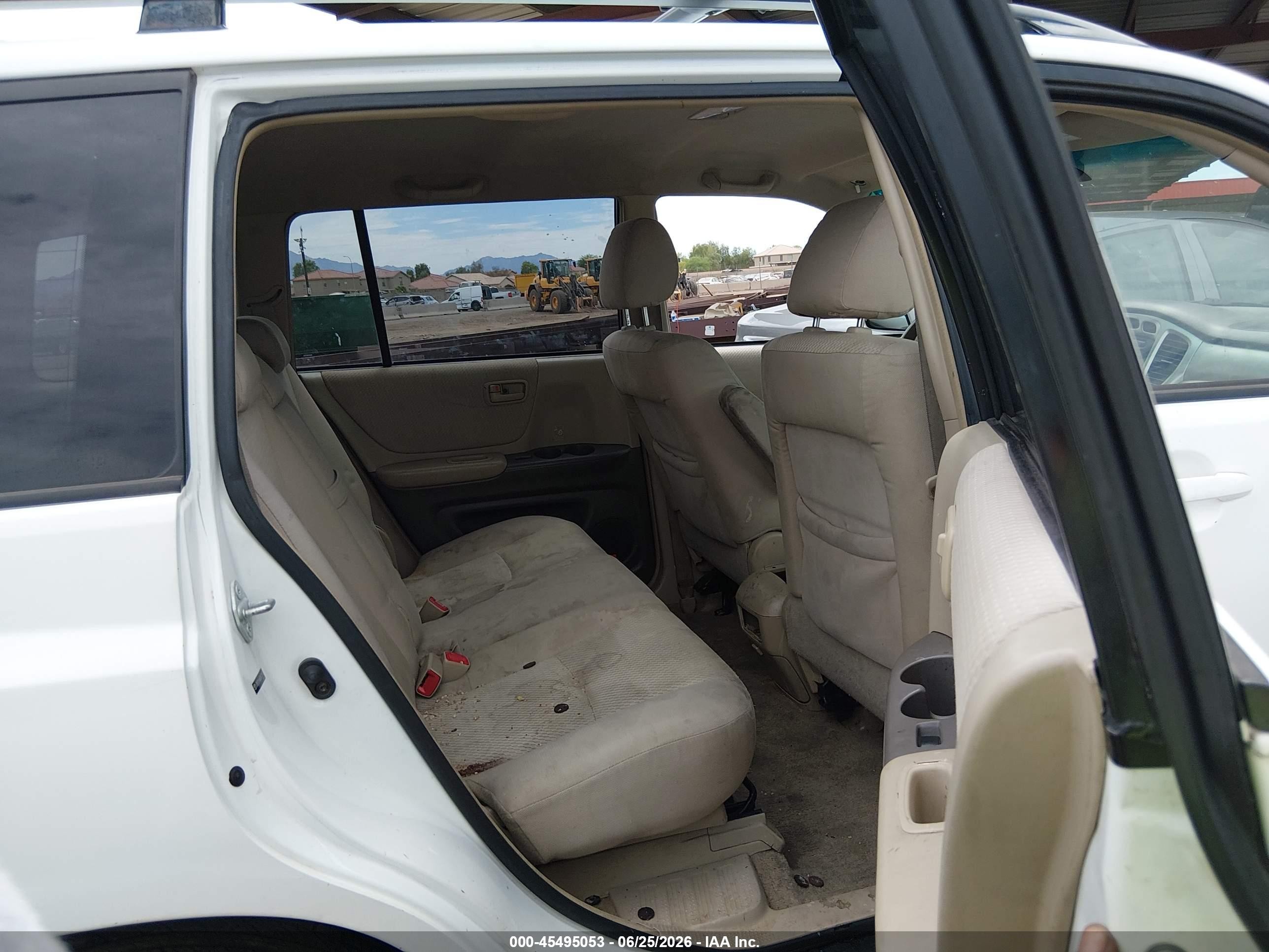 2005 Toyota Highlander V6 White vin: JTEEP21A450073055