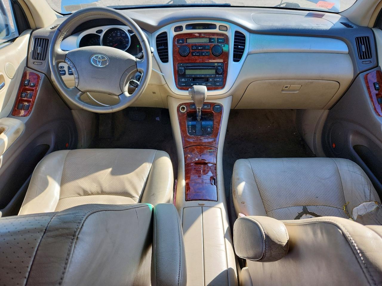 2005 Toyota Highlander Limited White vin: JTEEP21A450084007
