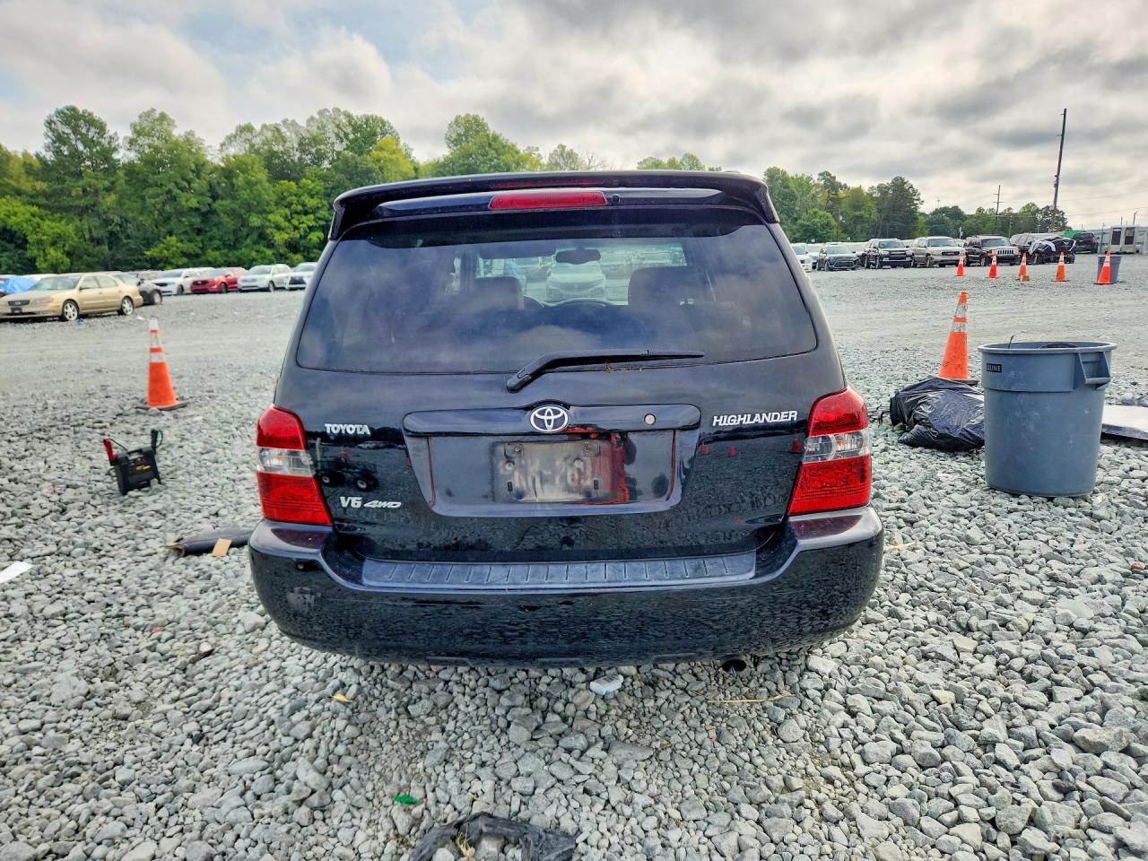 2005 Toyota Highlander Limited Black vin: JTEEP21A450102361