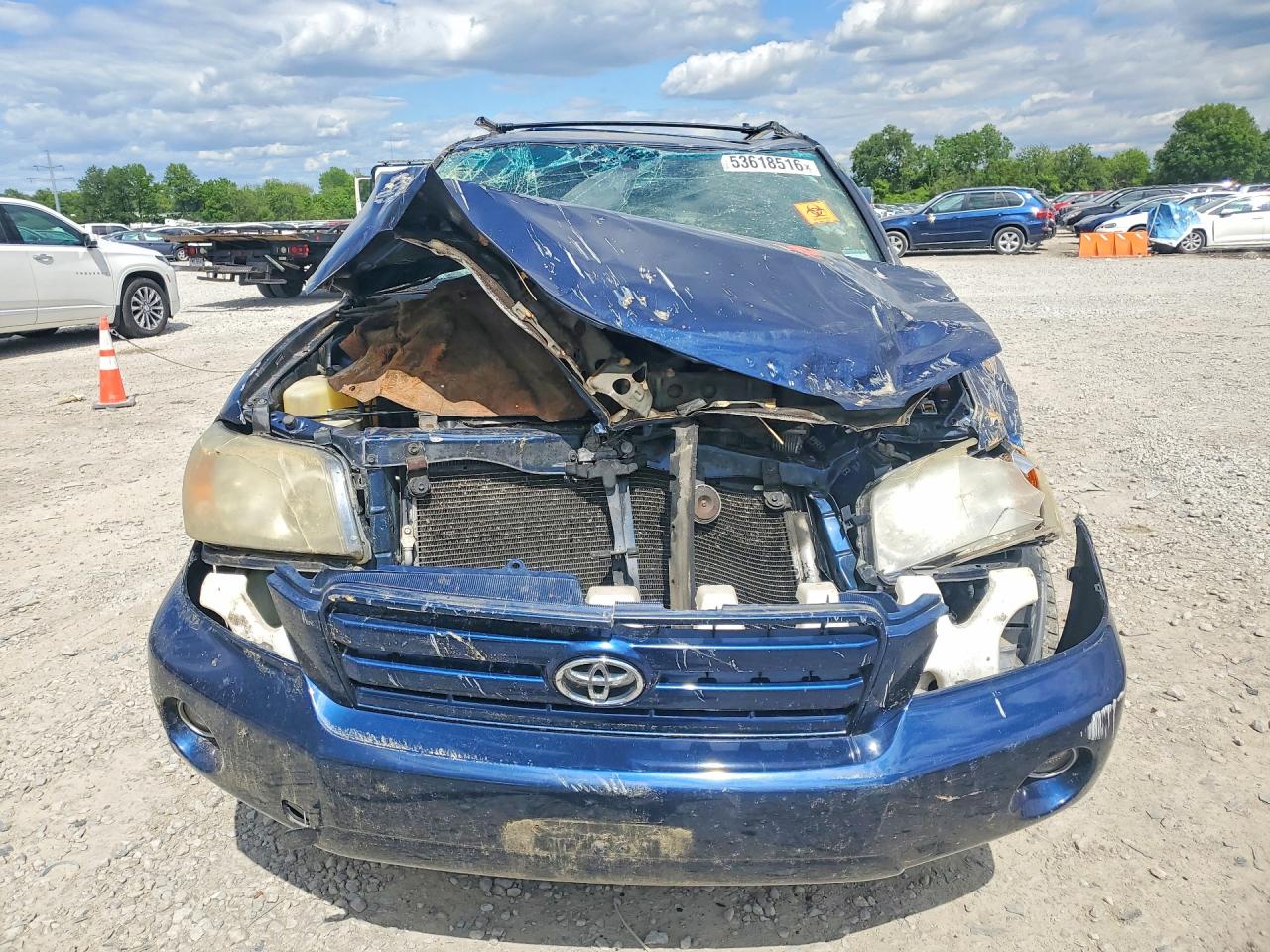 2005 Toyota Highlander Limited Blue vin: JTEEP21A450124862