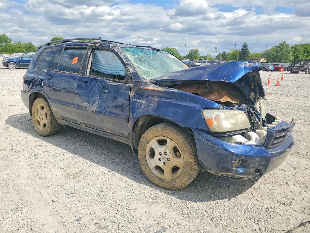 2005 Toyota Highlander Limited Blue vin: JTEEP21A450124862