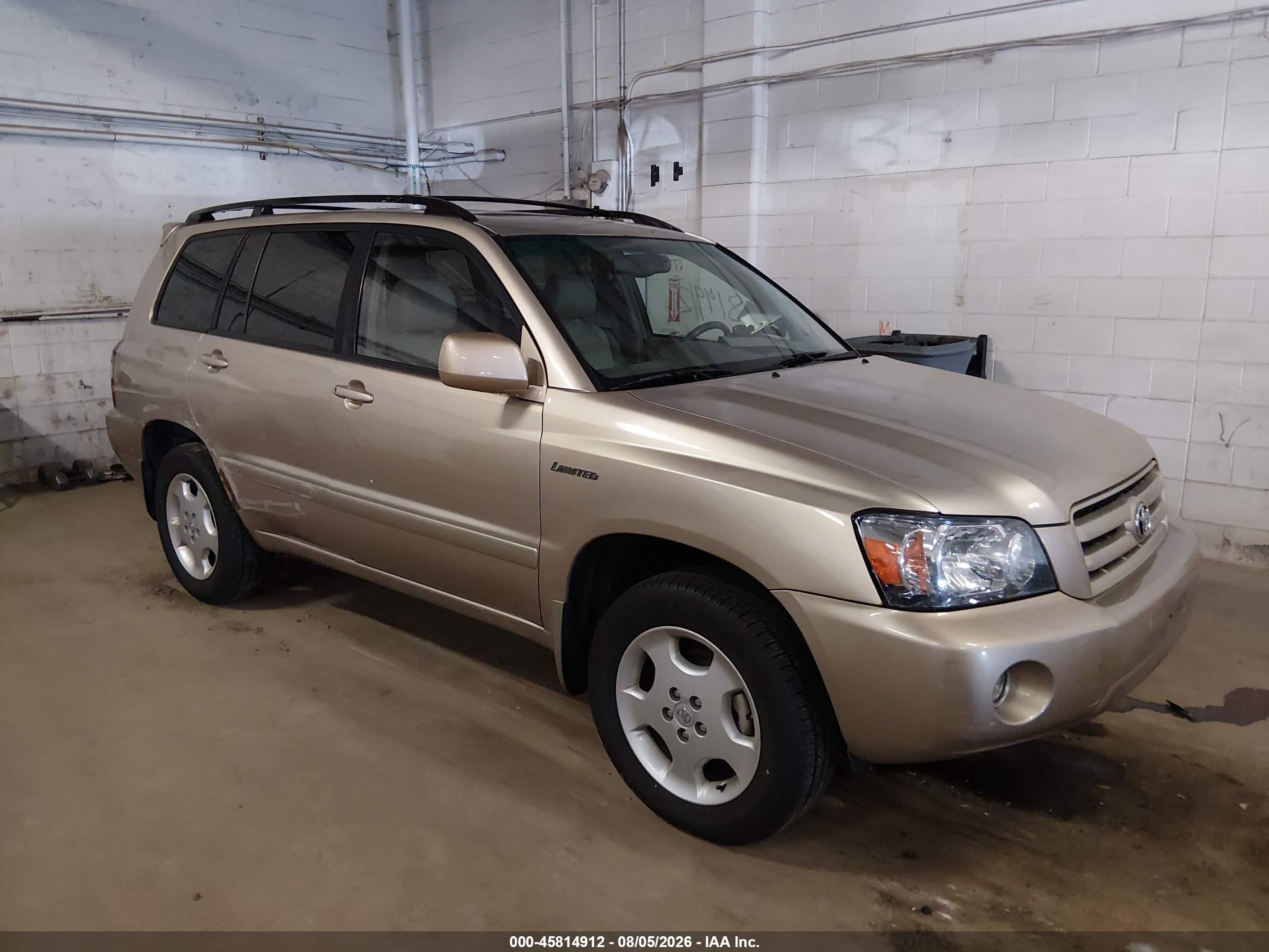 2006 Toyota Highlander Limited V6 Золотой vin: JTEEP21A460141131