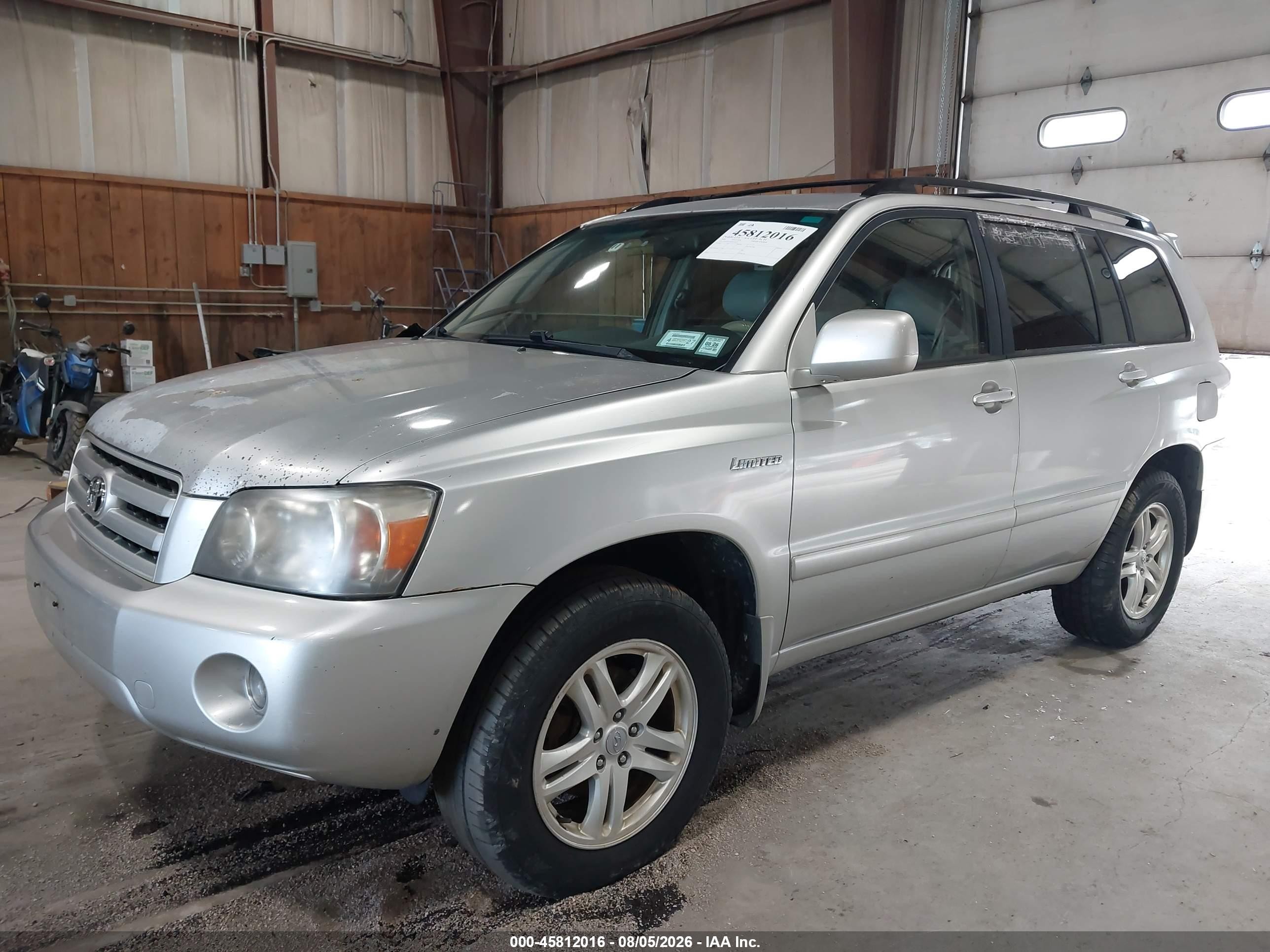 2006 Toyota Highlander Limited V6 Silver vin: JTEEP21A460146975