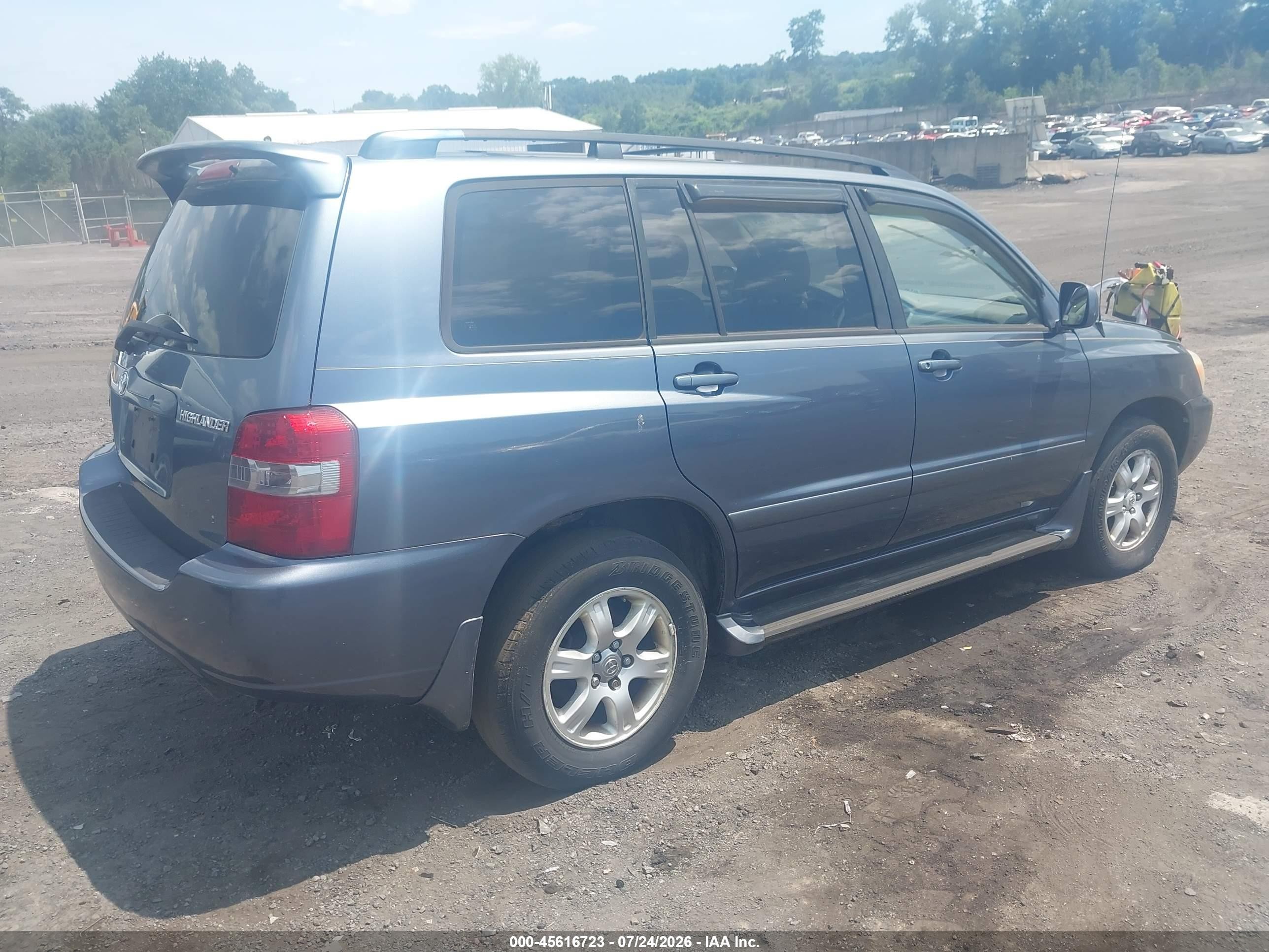 2006 Toyota Highlander V6 Light Blue vin: JTEEP21A460153411