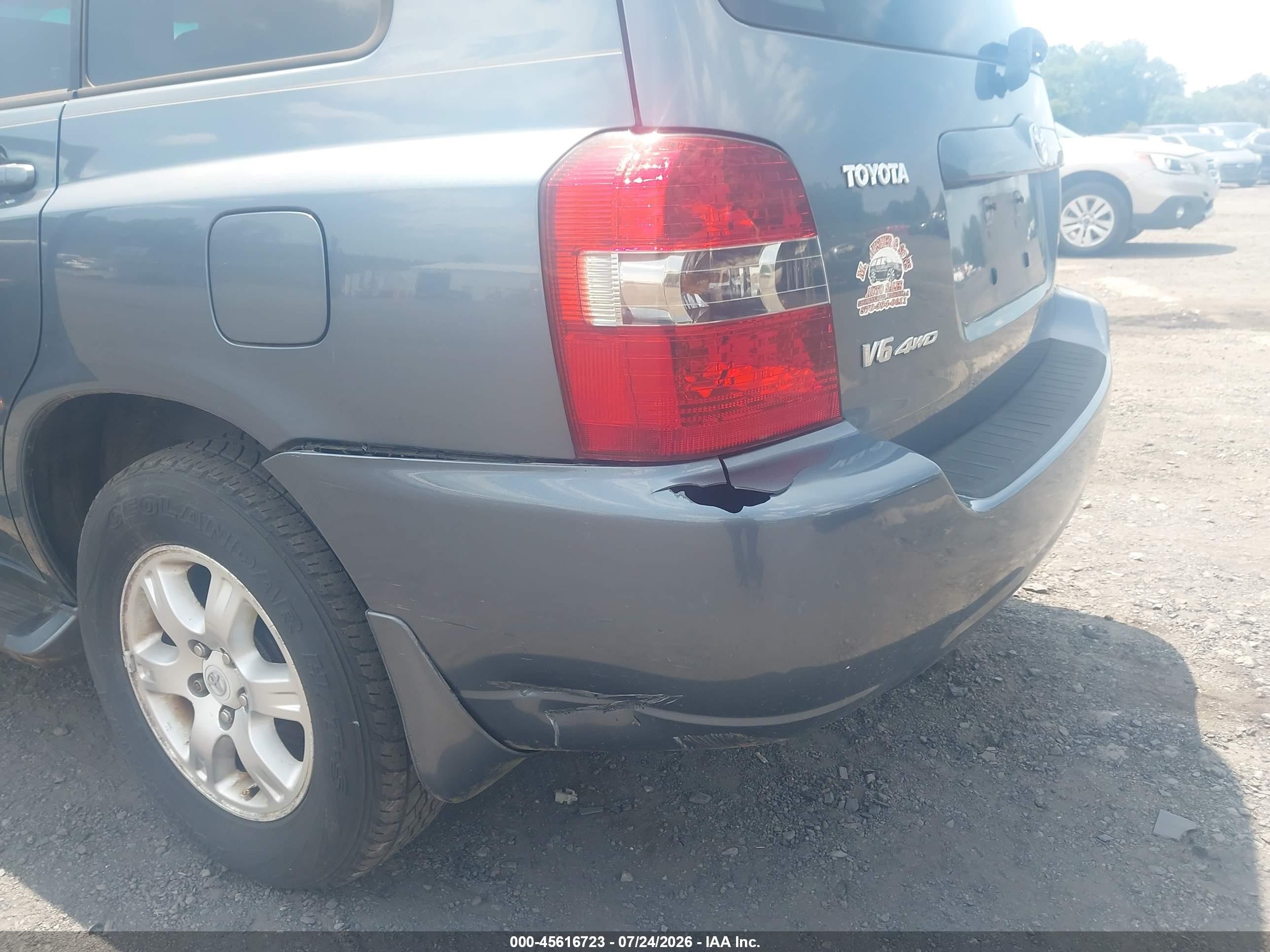 2006 Toyota Highlander V6 Light Blue vin: JTEEP21A460153411